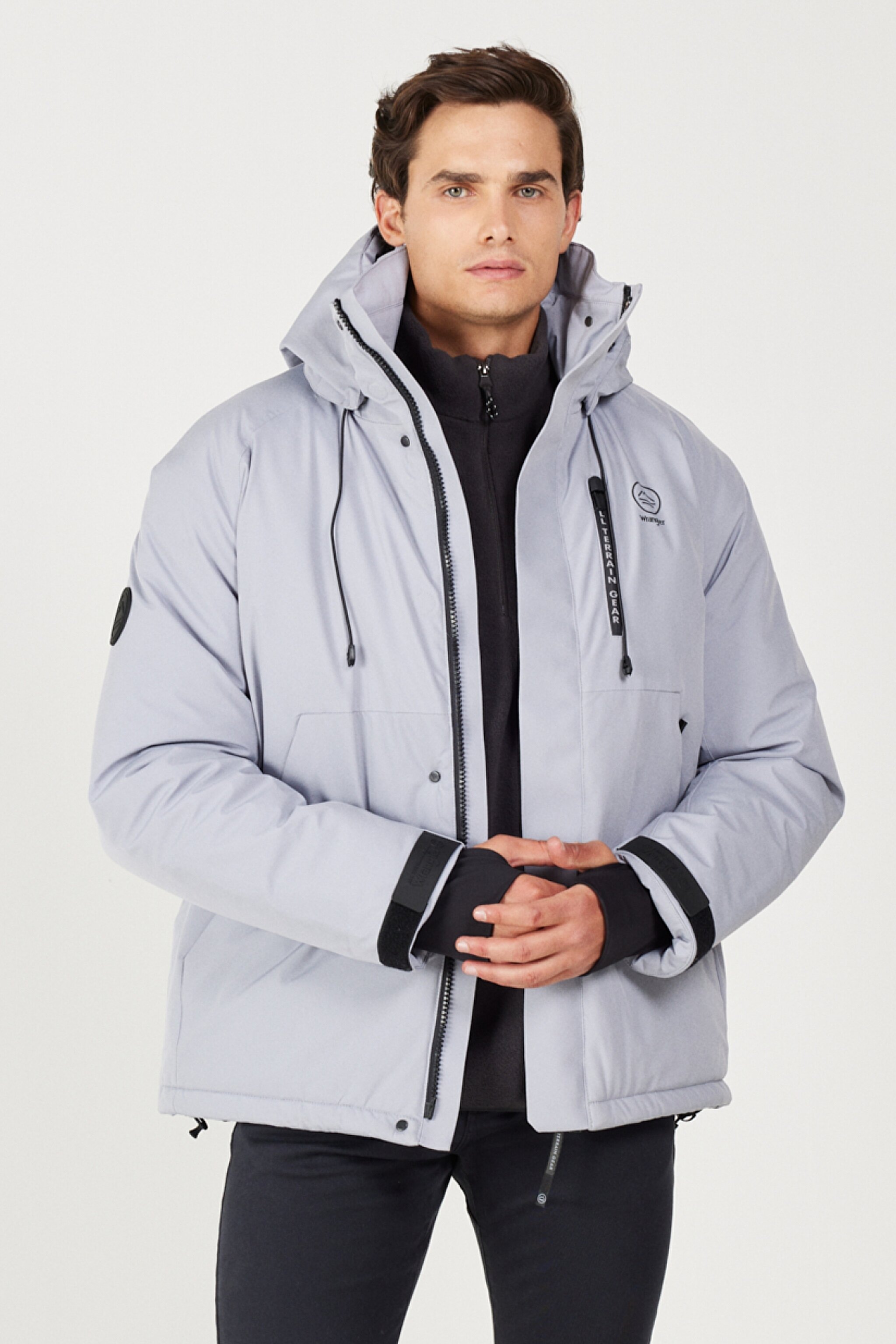 All Terrain Gear Regular Fit Normal Kesim Kapüşonlu Gri Parka - Gray-W232278035