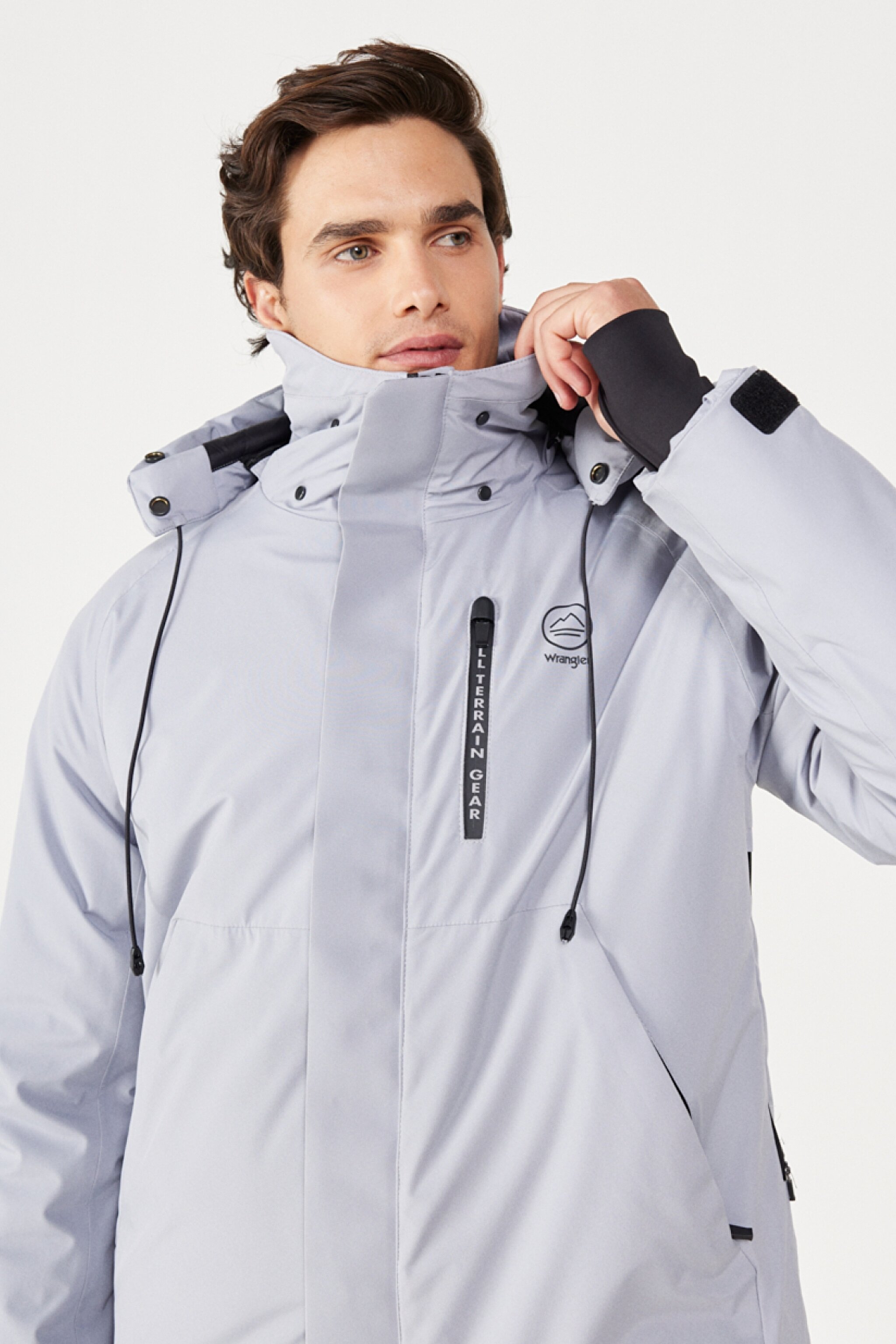 All Terrain Gear Regular Fit Normal Kesim Kapüşonlu Gri Parka - Gray-W232278035 (görsel 2)