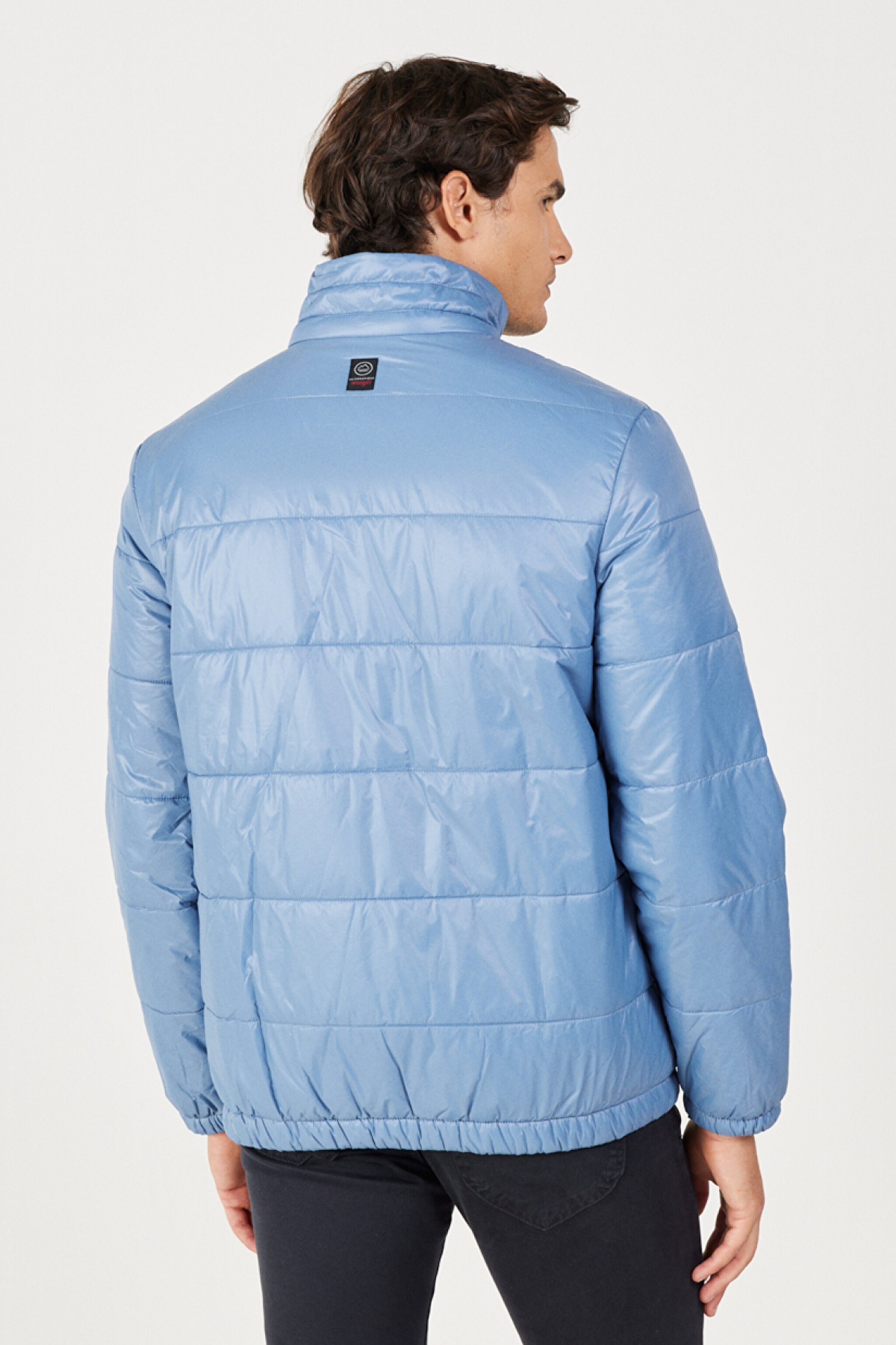 All Terrain Gear Relaxed Fit Geniş Kesim Dik Yaka Çift Kullanımı Siyah Mavi Parka - Black-W232281001 (görsel 8)