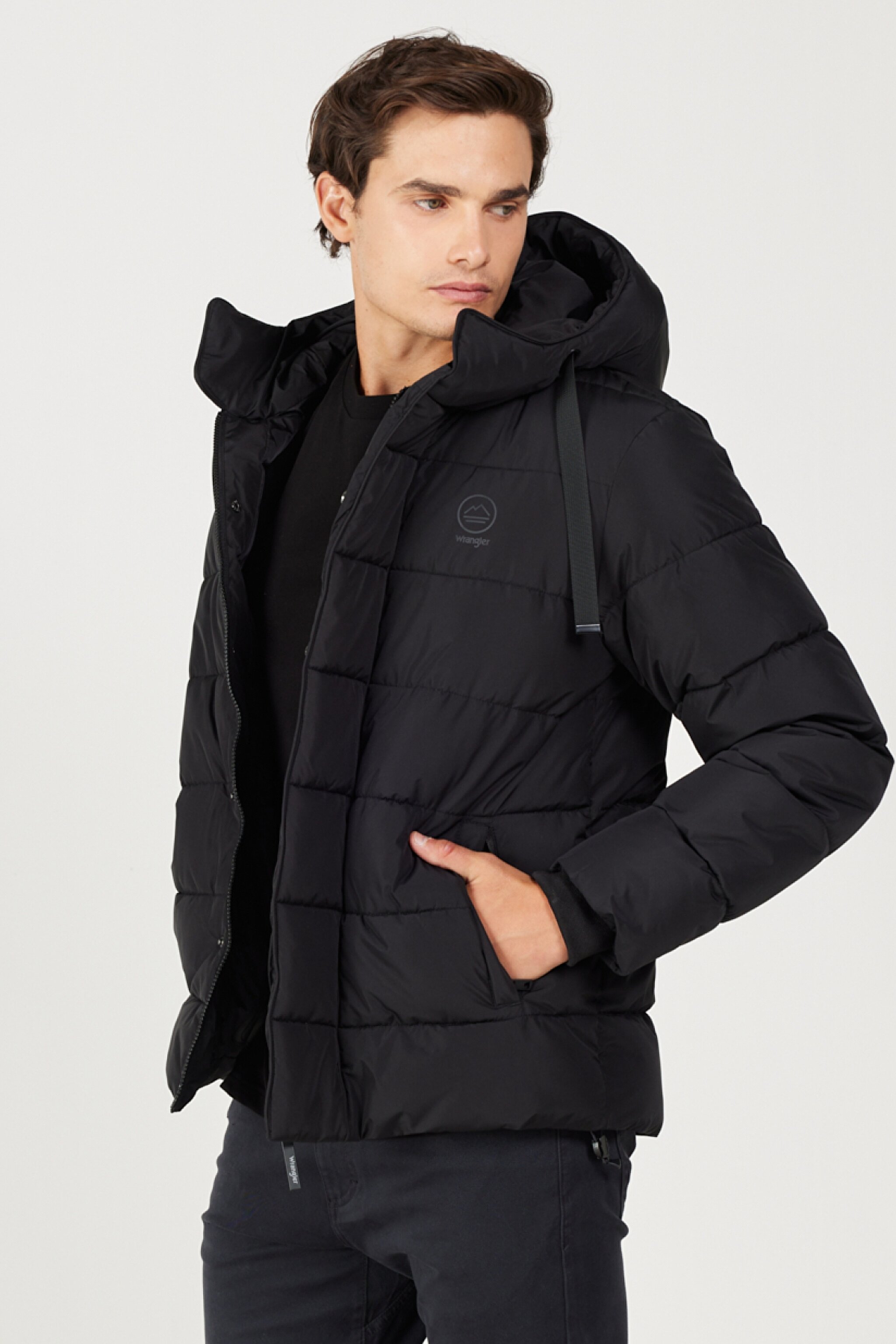All Terrain Gear Regular Fit Normal Kesim Kapüşonlu Siyah Şişme Mont - Black-W232282001 (görsel 2)