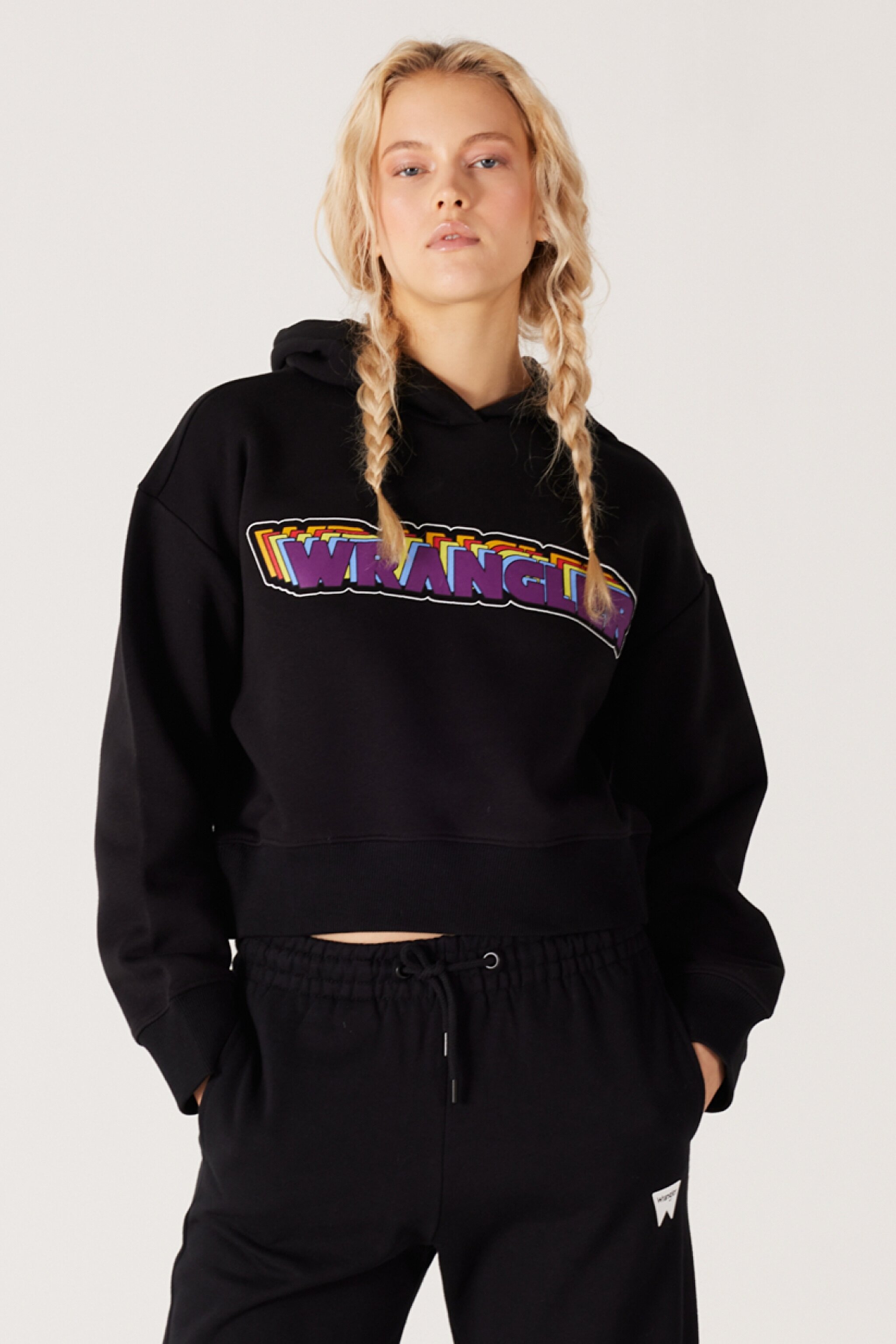 Regular Fit Normal Kesim Kapüşonlu İçi Polarlı Siyah Sweatshirt - Black-W232302001