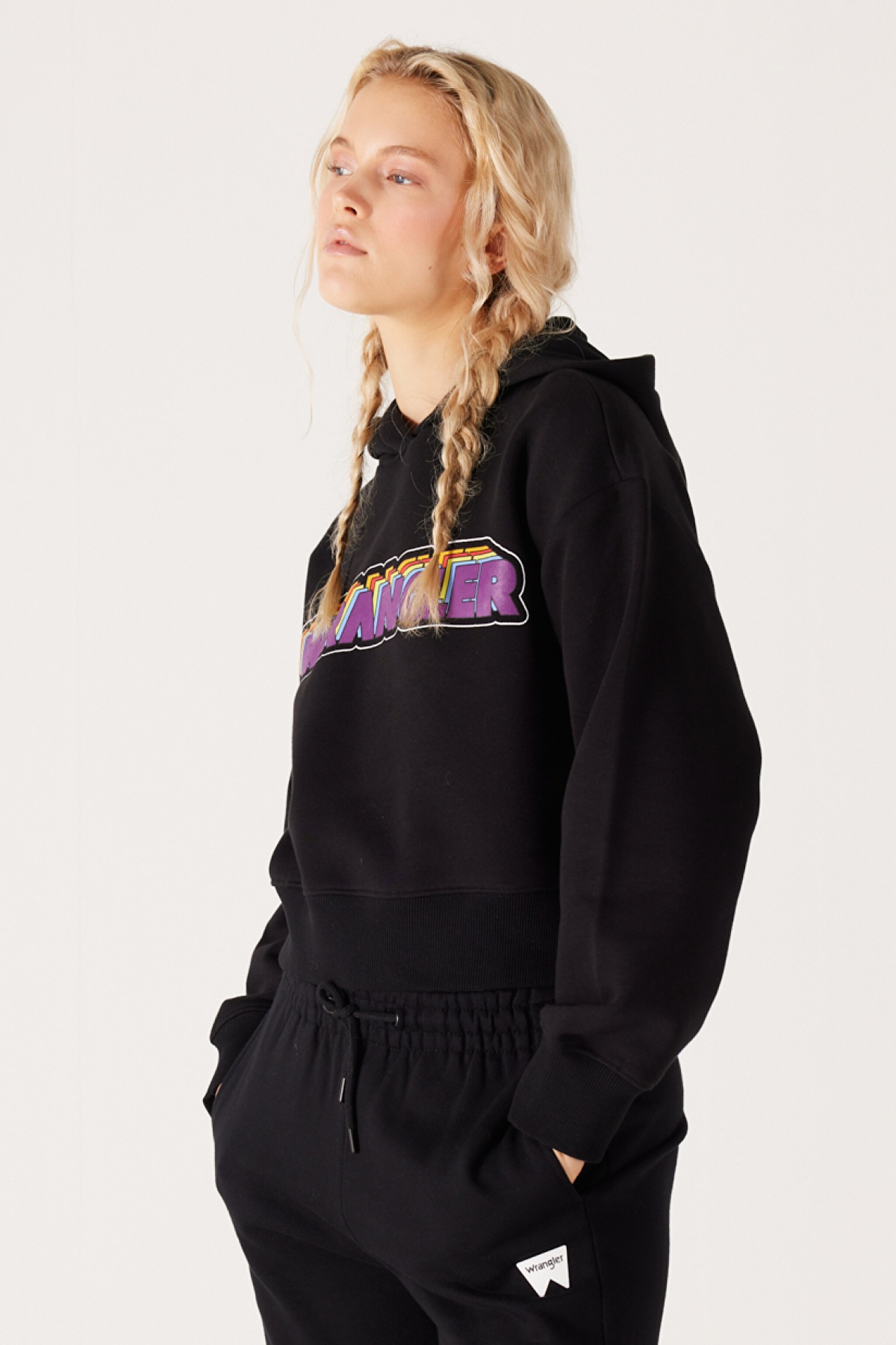 Regular Fit Normal Kesim Kapüşonlu İçi Polarlı Siyah Sweatshirt - Black-W232302001 (görsel 3)
