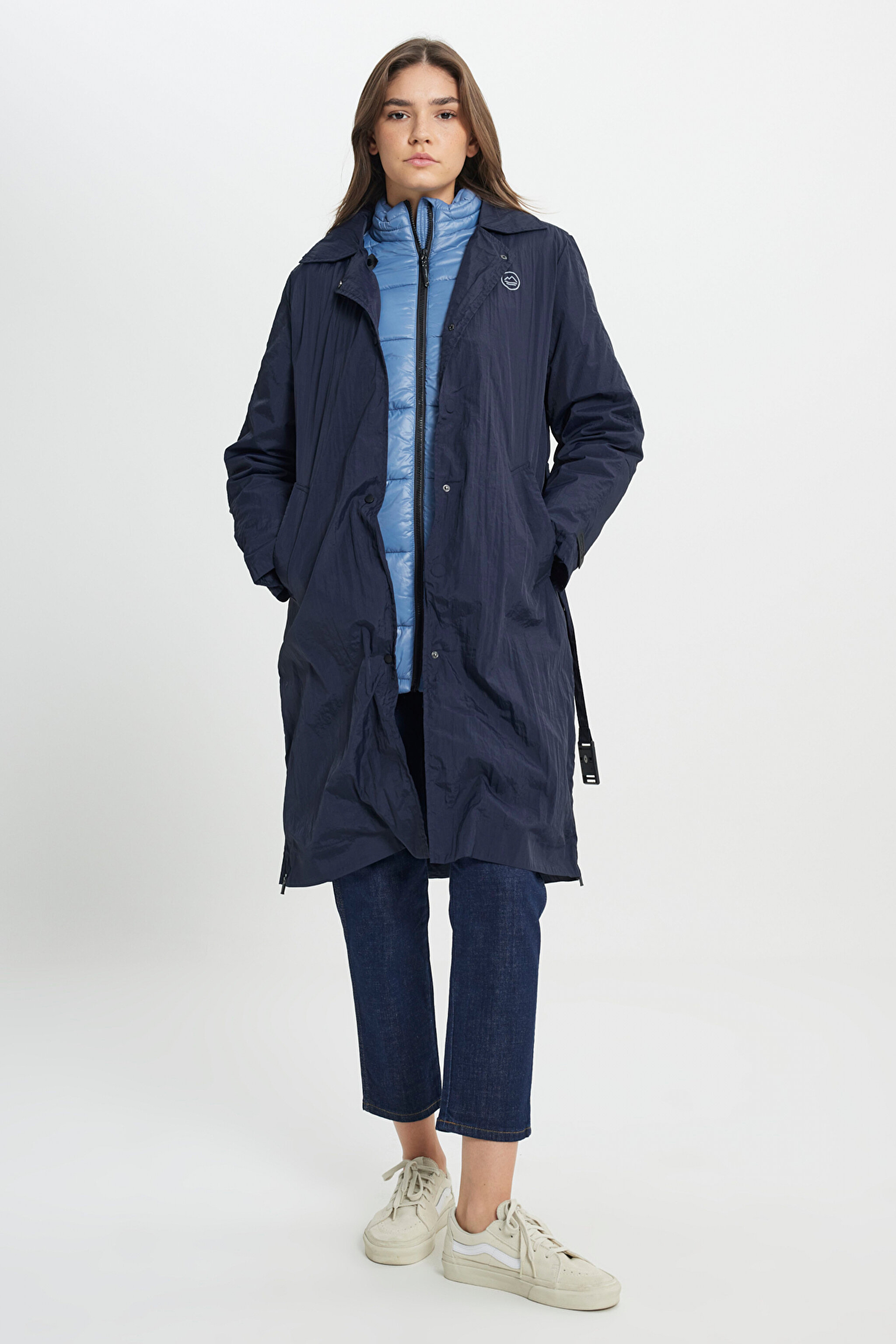 All Terrain Gear Regular Fit Kapüşonlu Çift Kullanımlı Lacivert Yağmurluk Ceket - Navy-W232319114