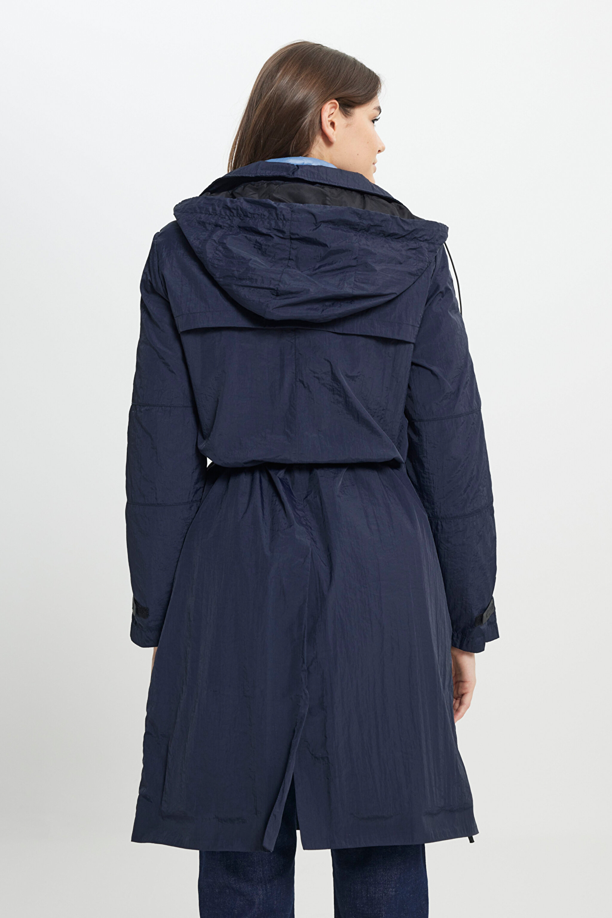 All Terrain Gear Regular Fit Kapüşonlu Çift Kullanımlı Lacivert Yağmurluk Ceket - Navy-W232319114 (görsel 11)