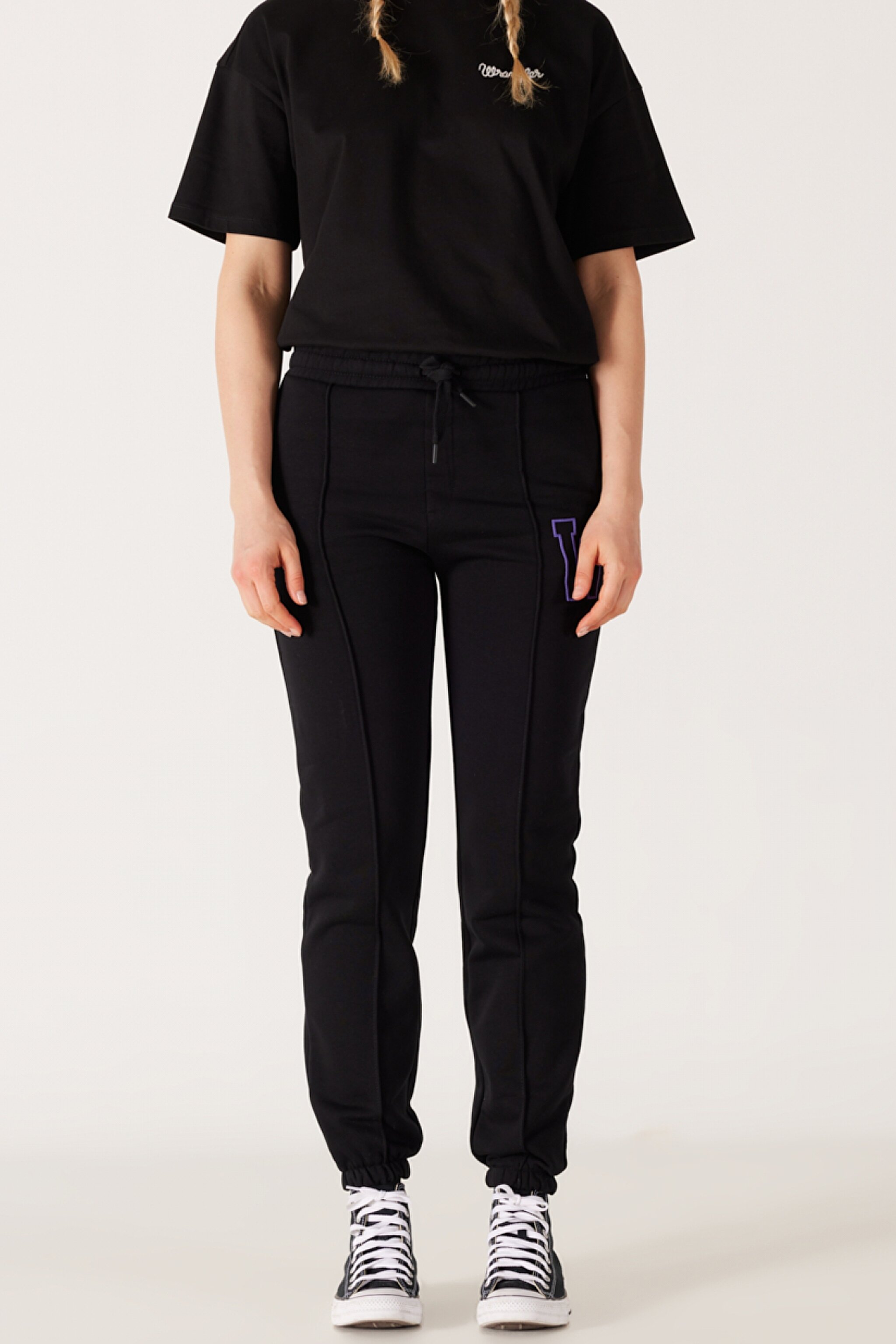 Regular Fit Normal Kesim İçi Polarlı Cepli Siyah Jogger Eşofman Altı