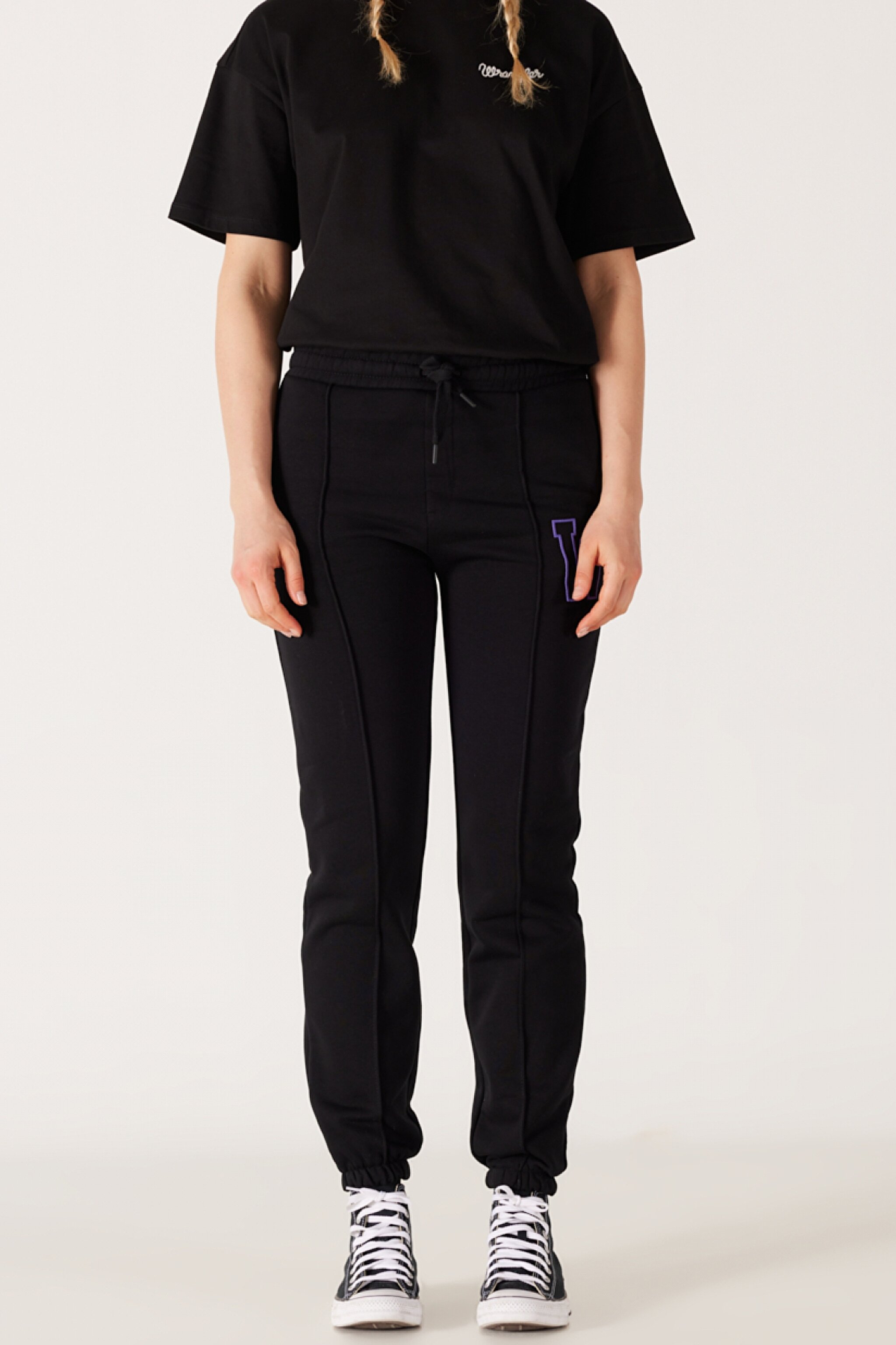 Regular Fit Normal Kesim İçi Polarlı Cepli Siyah Jogger Eşofman Altı - Black-W232332001