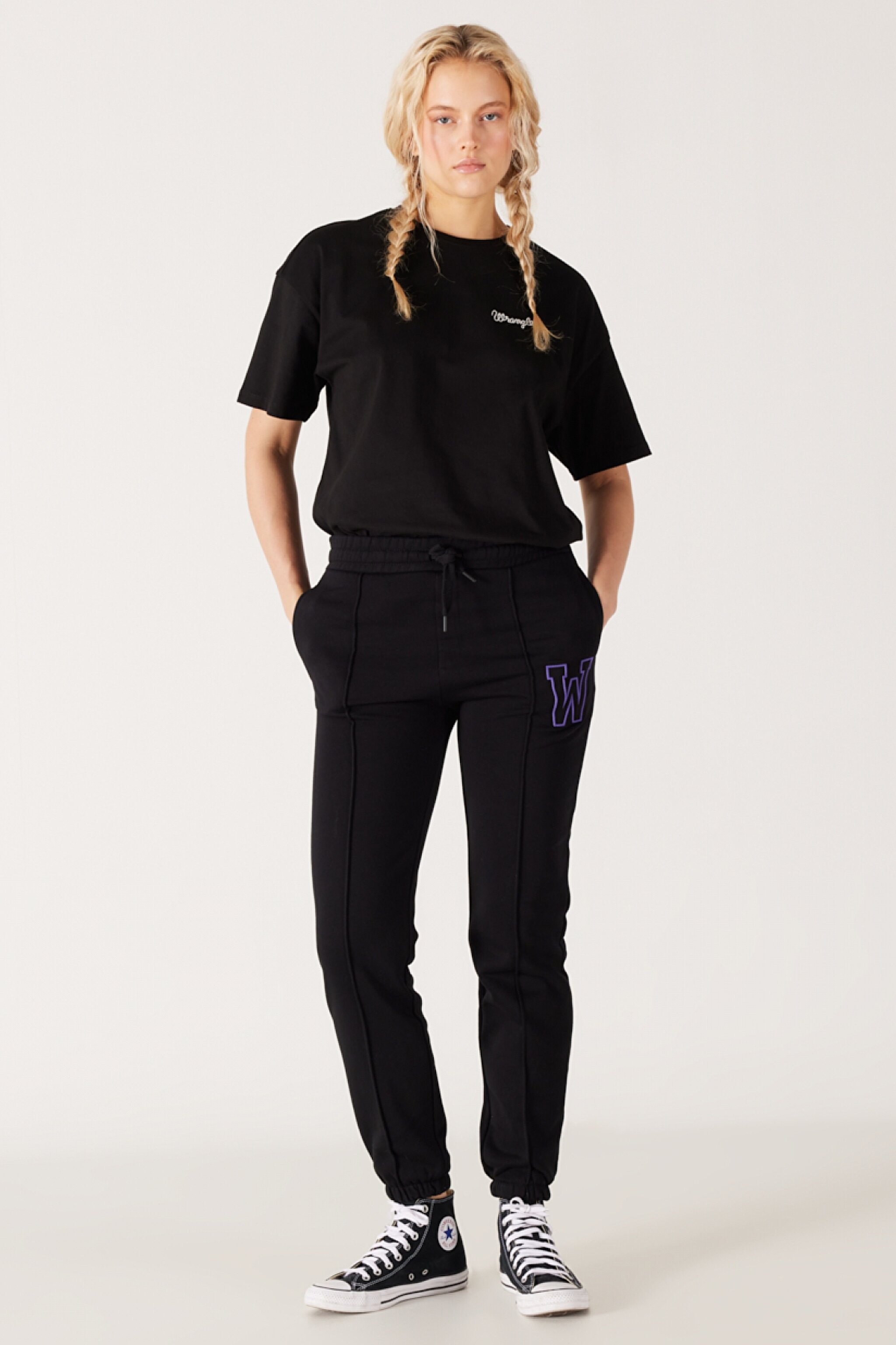 Regular Fit Normal Kesim İçi Polarlı Cepli Siyah Jogger Eşofman Altı - Black-W232332001 (görsel 3)
