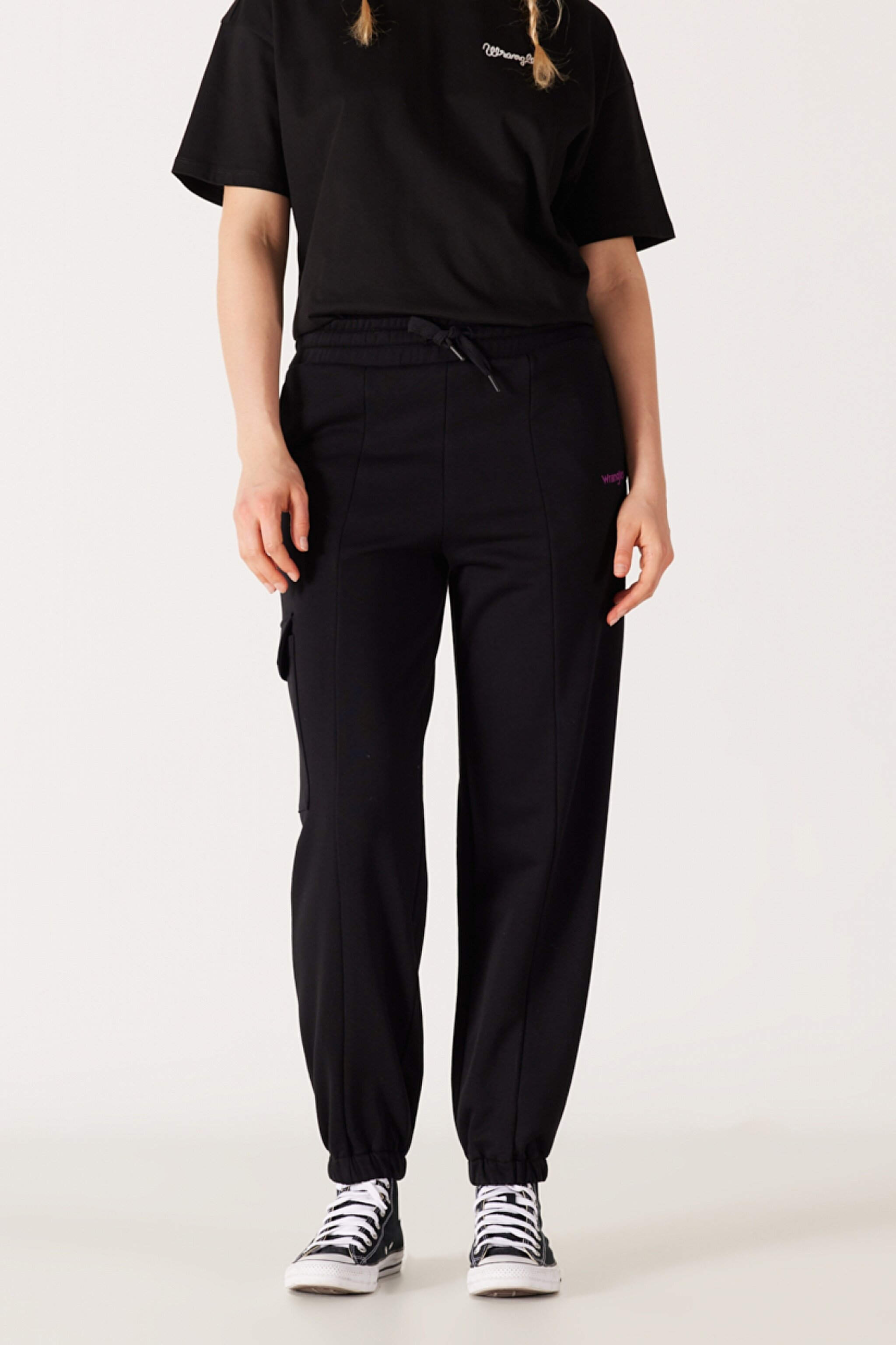Regular Fit Normal Kesim İçi Polarlı Cepli Siyah Jogger Eşofman Altı - Black-W232349001