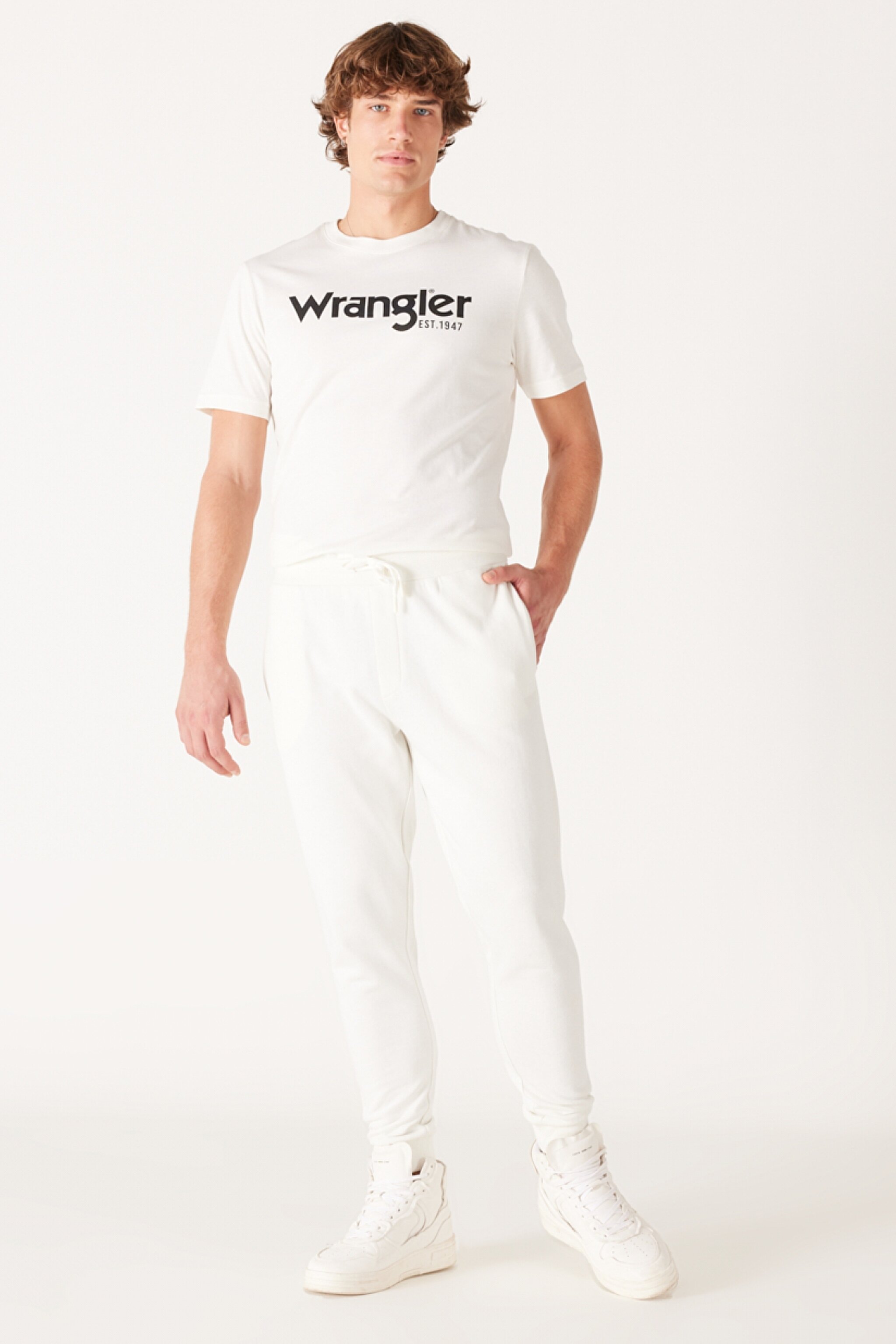 Regular Fit Normal Kesim Normal Bel Kırık Beyaz Eşofman Altı - Off White-W232400102 (görsel 2)