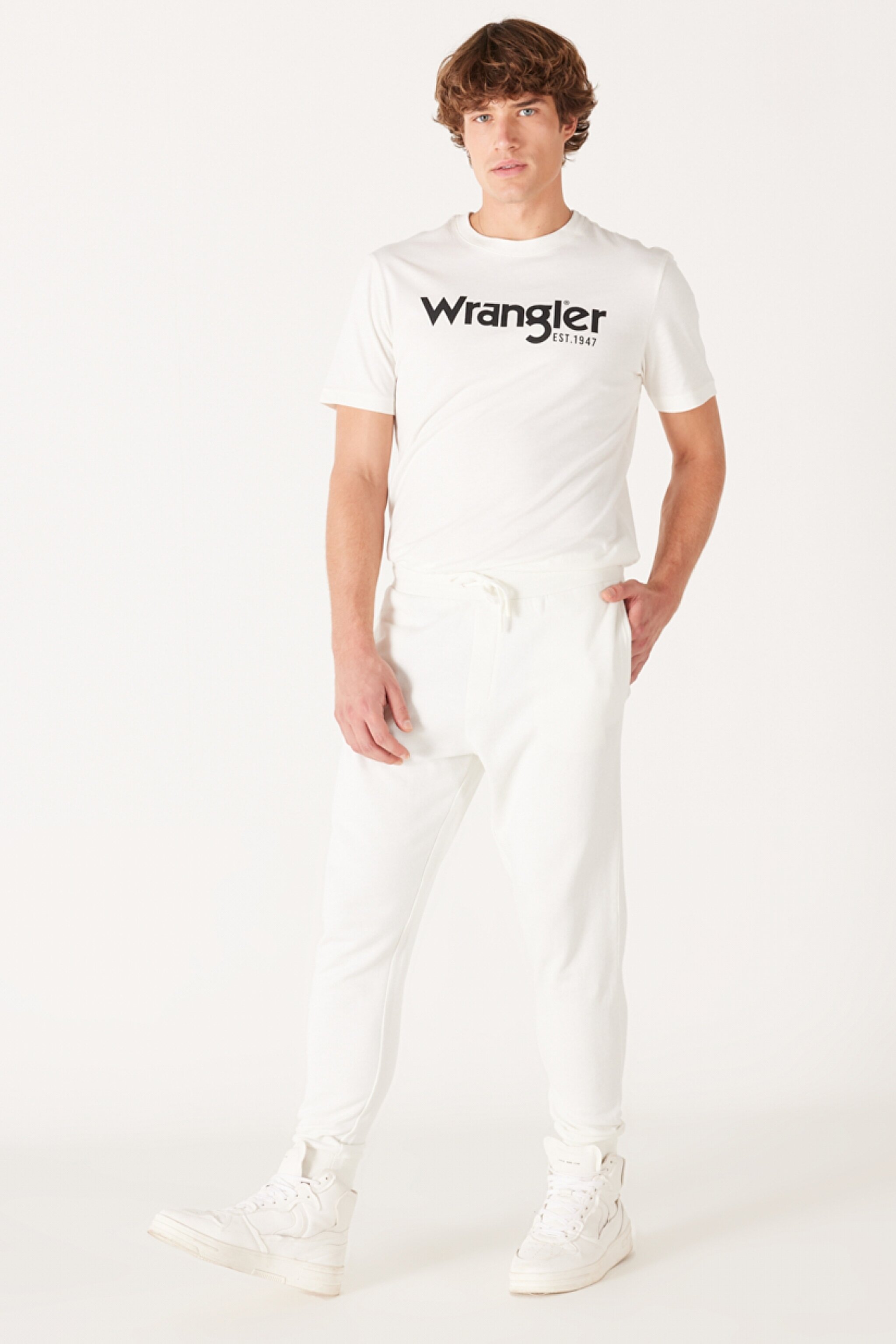 Regular Fit Normal Kesim Normal Bel Kırık Beyaz Eşofman Altı - Off White-W232400102 (görsel 3)