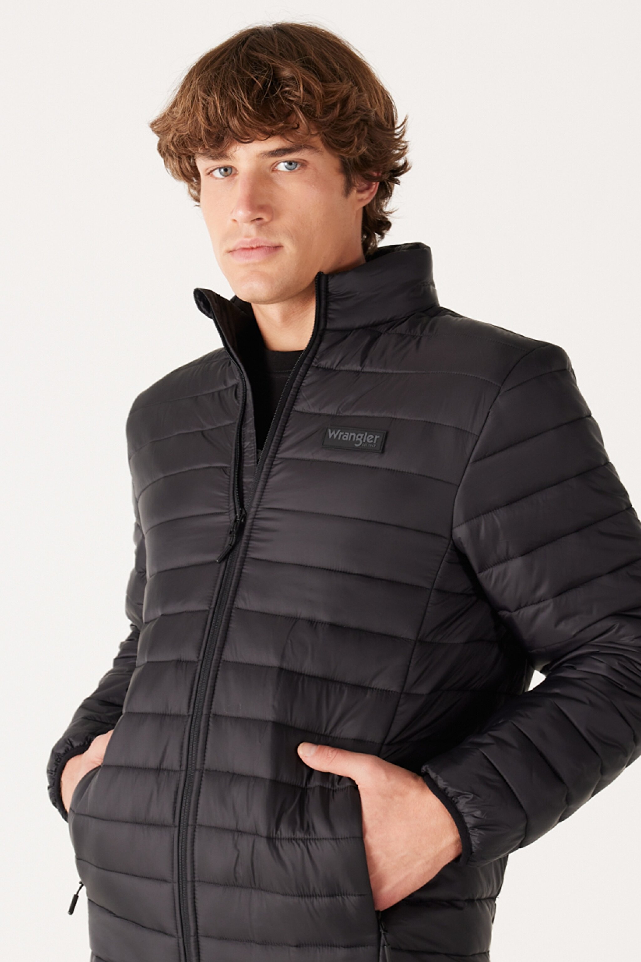 Regular Fit Normal Kesim Kapüşonlu Kapitone Siyah Şişme Mont - Black-W232548001 (görsel 2)