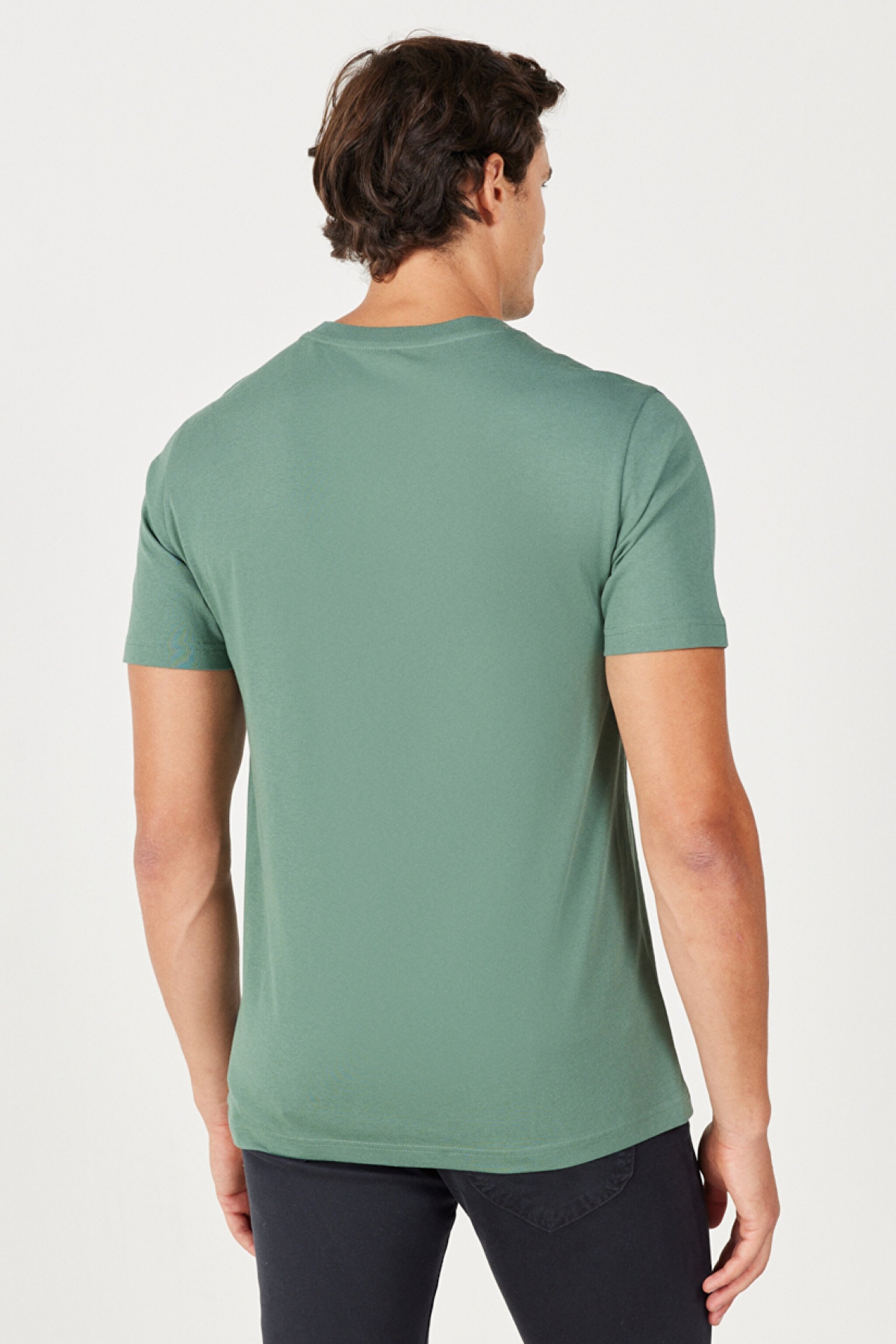 All Terrain Gear Regular Fit Normal Kesim %100 Pamuk Bisiklet Yaka Yeşil Tişört - Green-W232568300 (görsel 5)