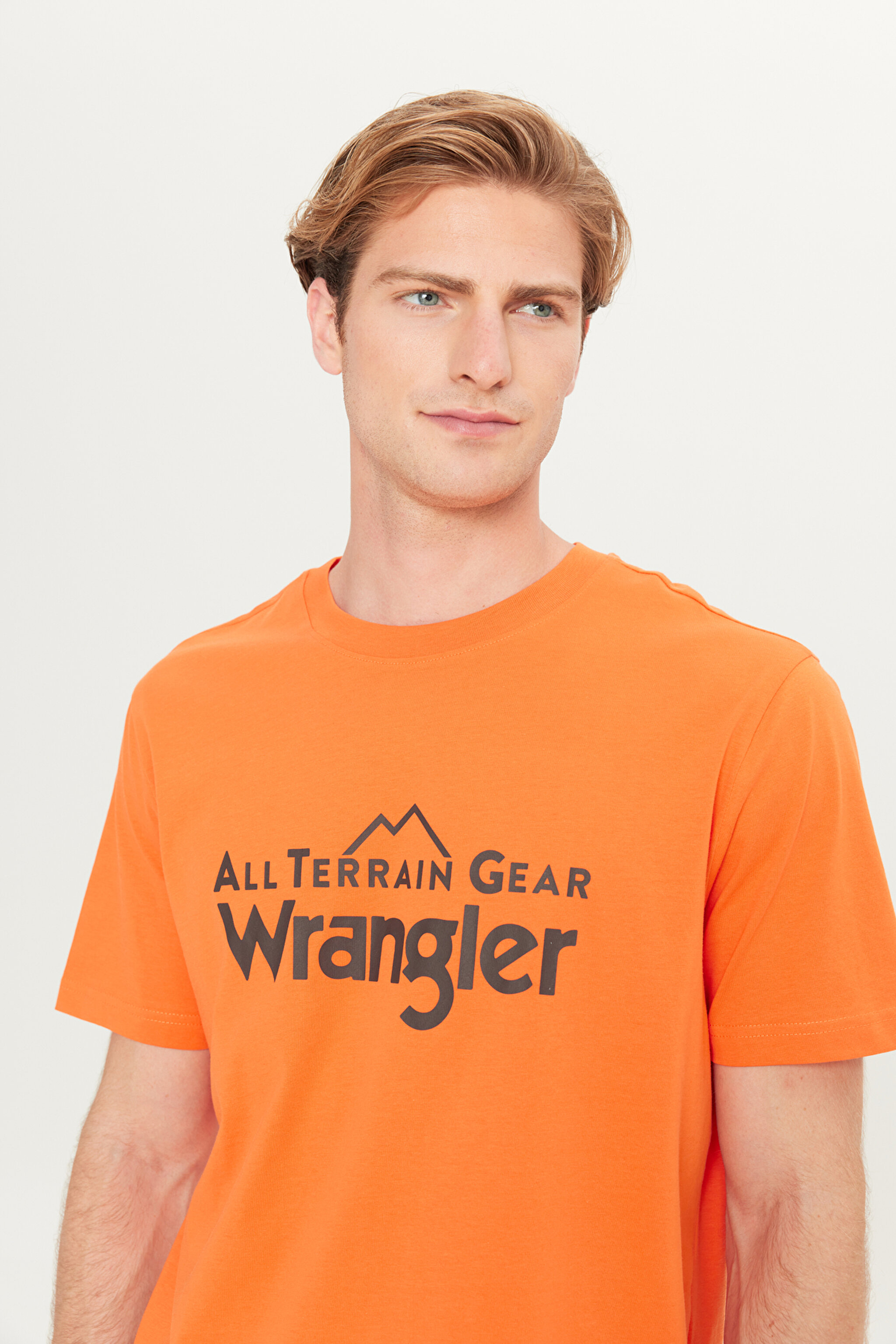All Terrain Gear Regular Fit Normal Kesim %100 Pamuk Bisiklet Yaka Turuncu Tişört - Orange-W232568700 (görsel 4)