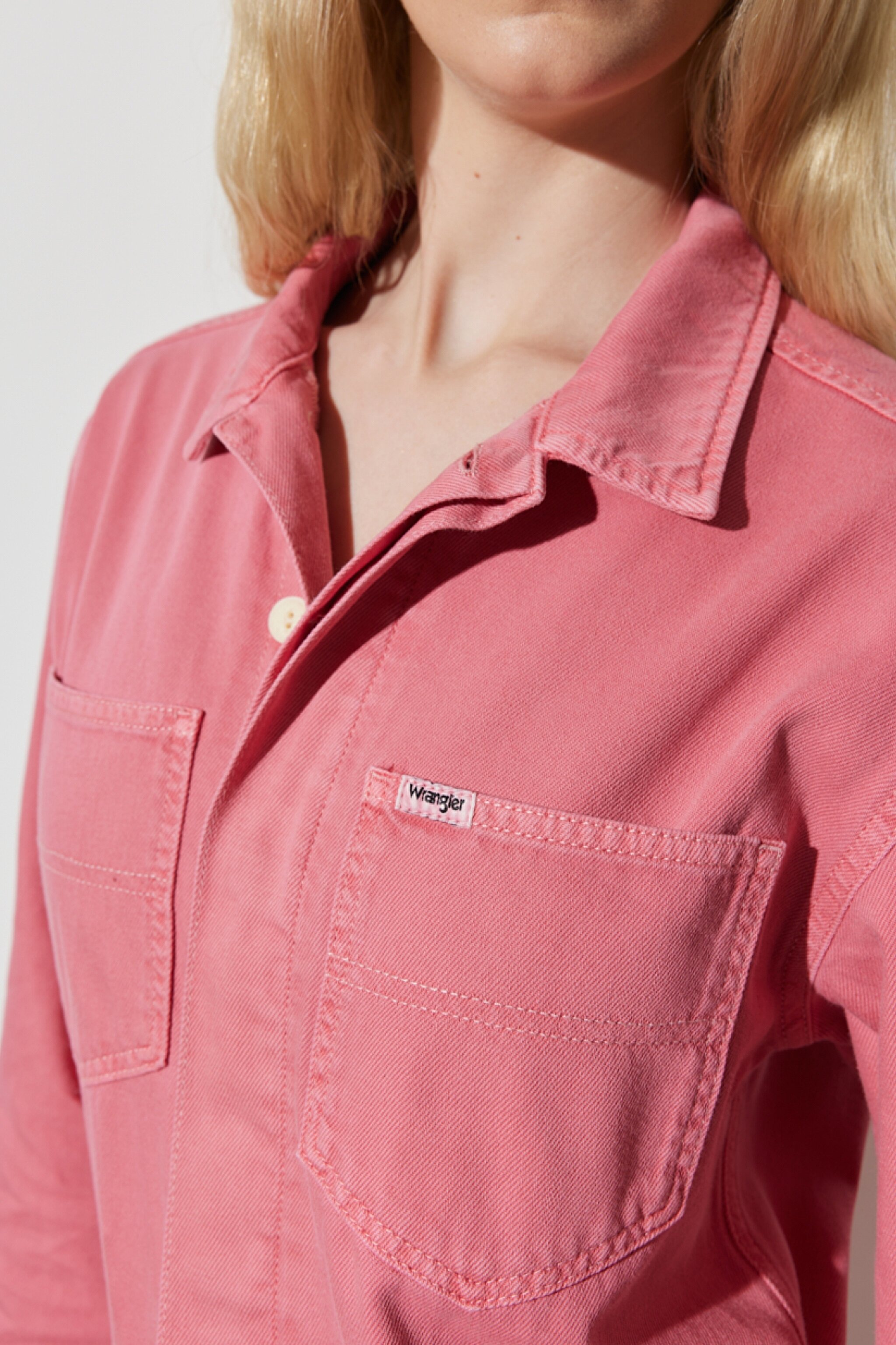 Kick Flare Regular Fit Normal Kesim Gömlek Yaka Geniş Paça Pembe Tulum - Desert Rose-W237XMP63 (görsel 6)