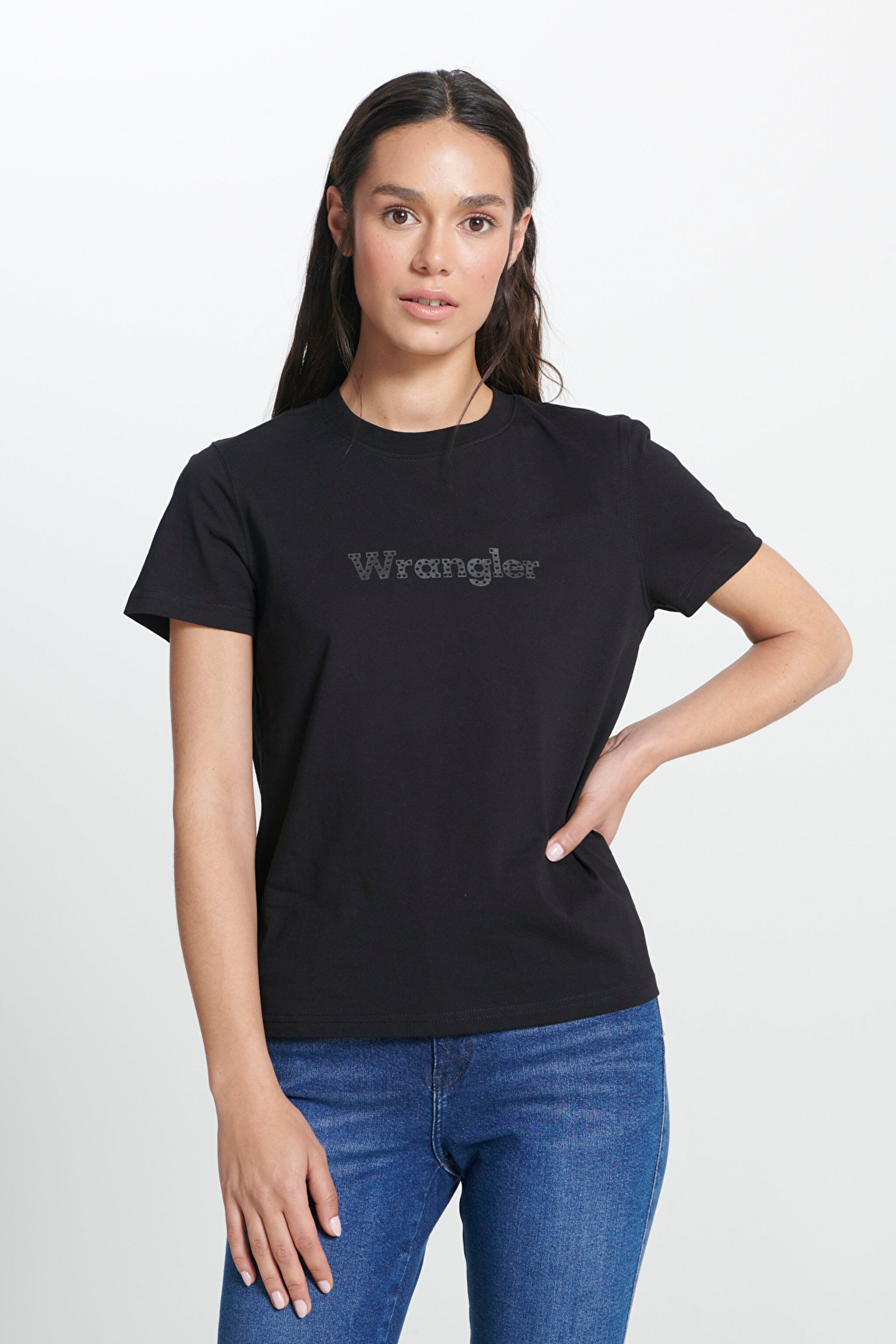 Regular Fit Normal Kesim Bisiklet Yaka %100 Pamuk Siyah Tişört