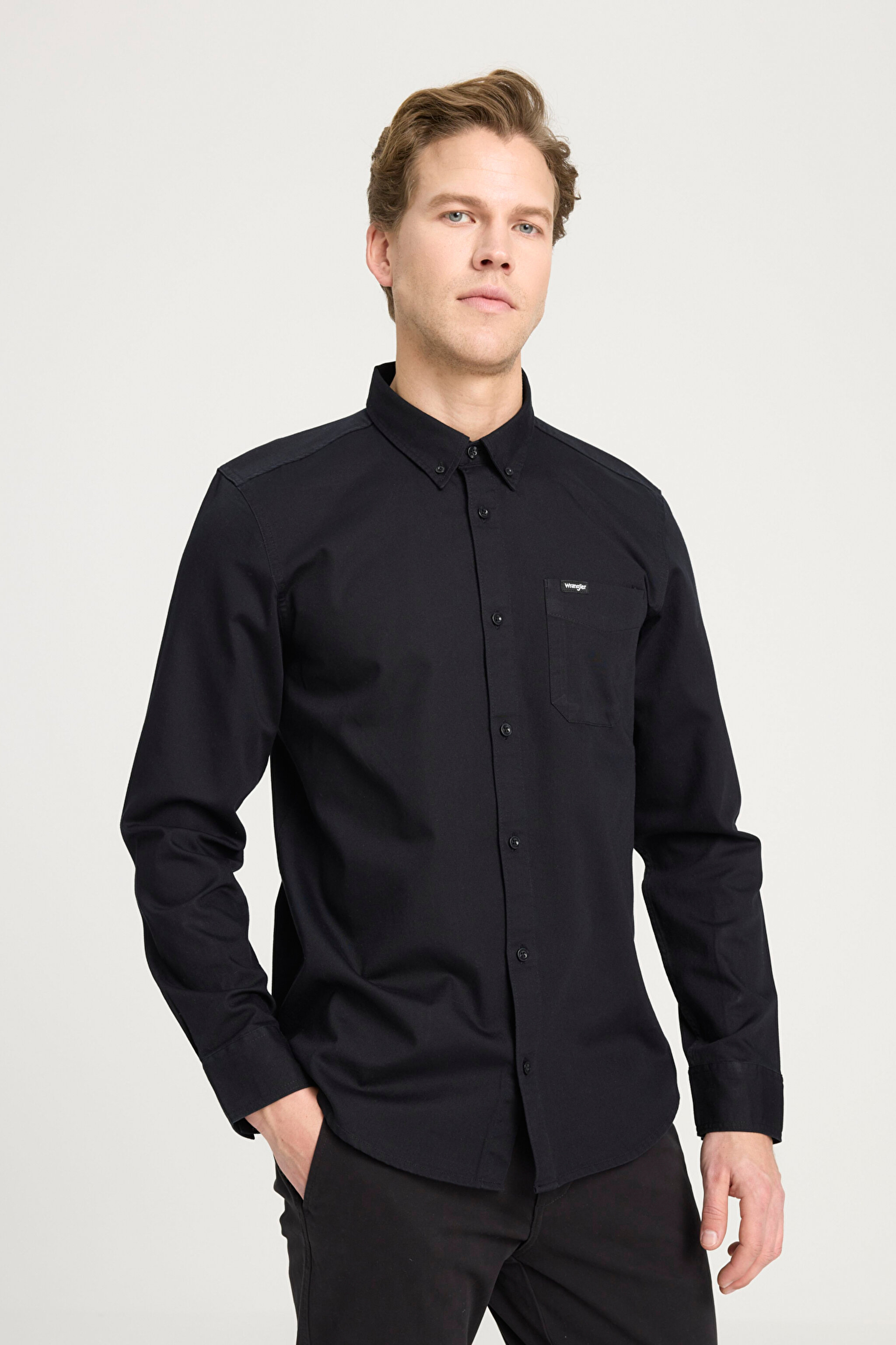 Regular Fit Normal Kesim %100 Pamuk Siyah Gömlek - Black-W241464001