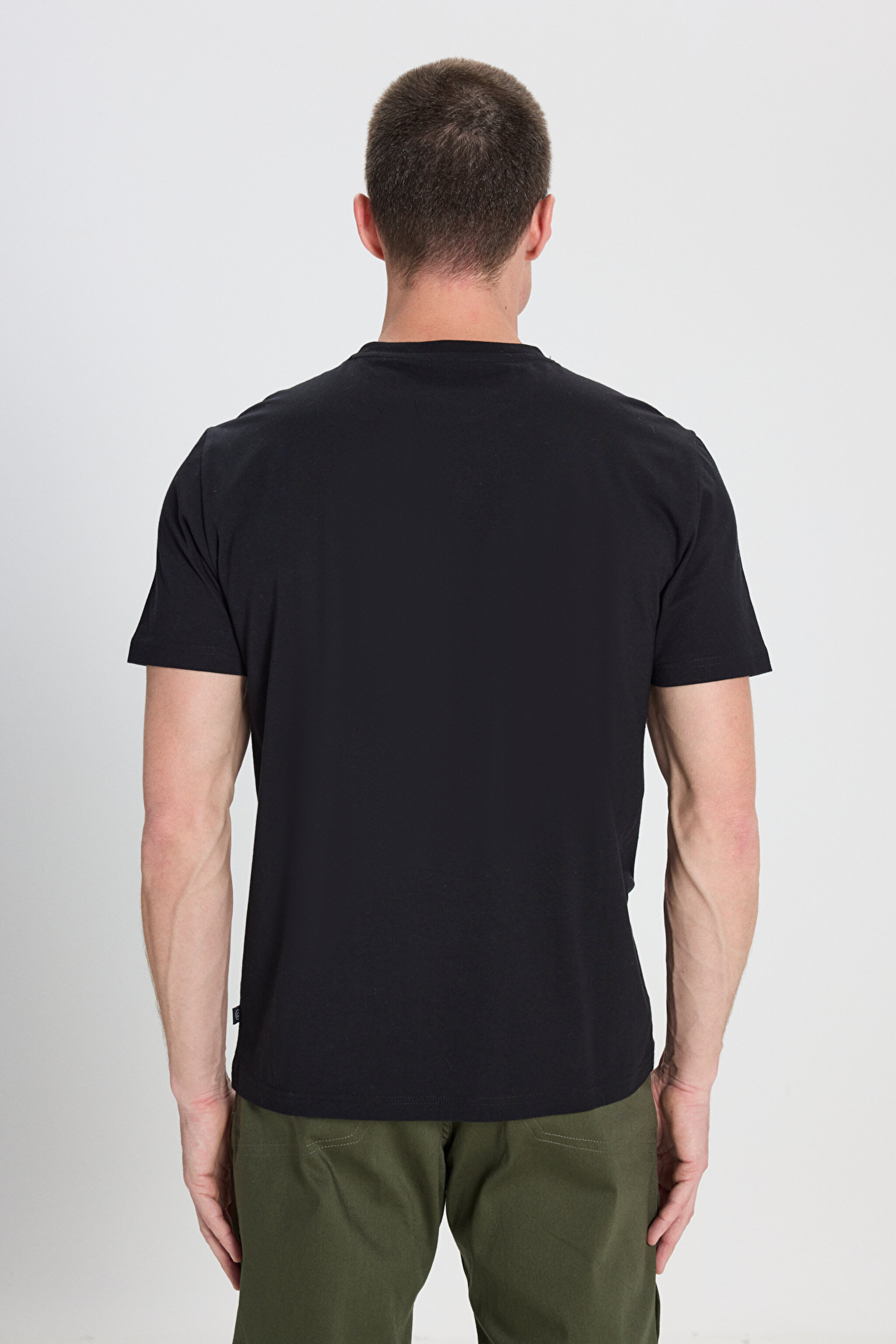 All Terrain Gear Regular Fit Normal Kesim Bisiklet Yaka %100 Pamuk Siyah Tişört - Black-W241538001 (görsel 5)