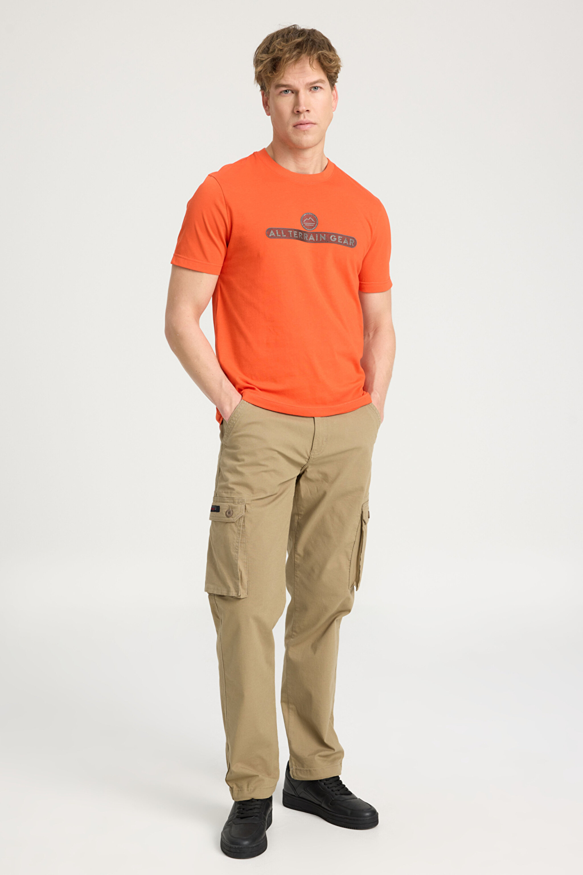Regular Fit Normal Kesim Bisiklet Yaka %100 Pamuk Kırmızı Tişört - Red-W241538600 (görsel 3)