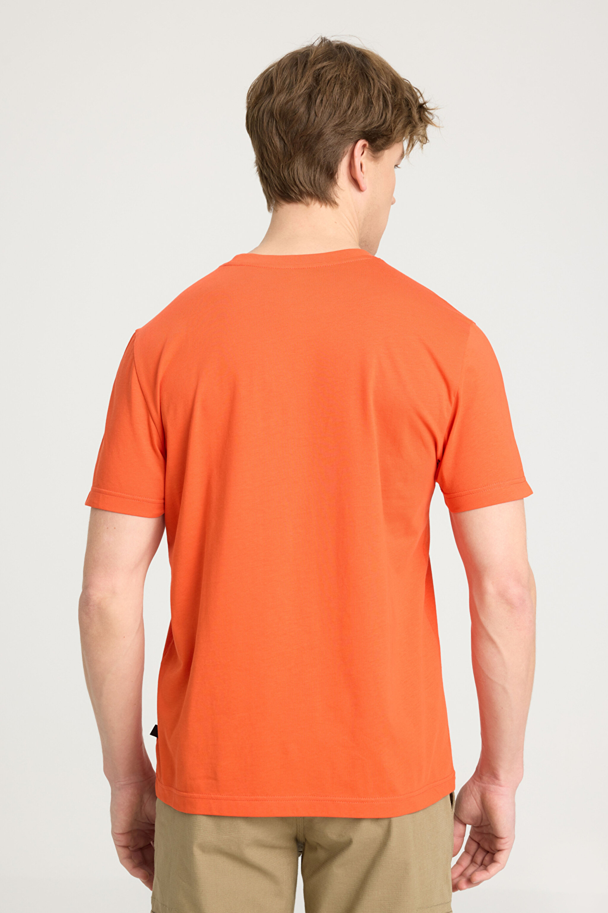 Regular Fit Normal Kesim Bisiklet Yaka %100 Pamuk Kırmızı Tişört - Red-W241538600 (görsel 5)