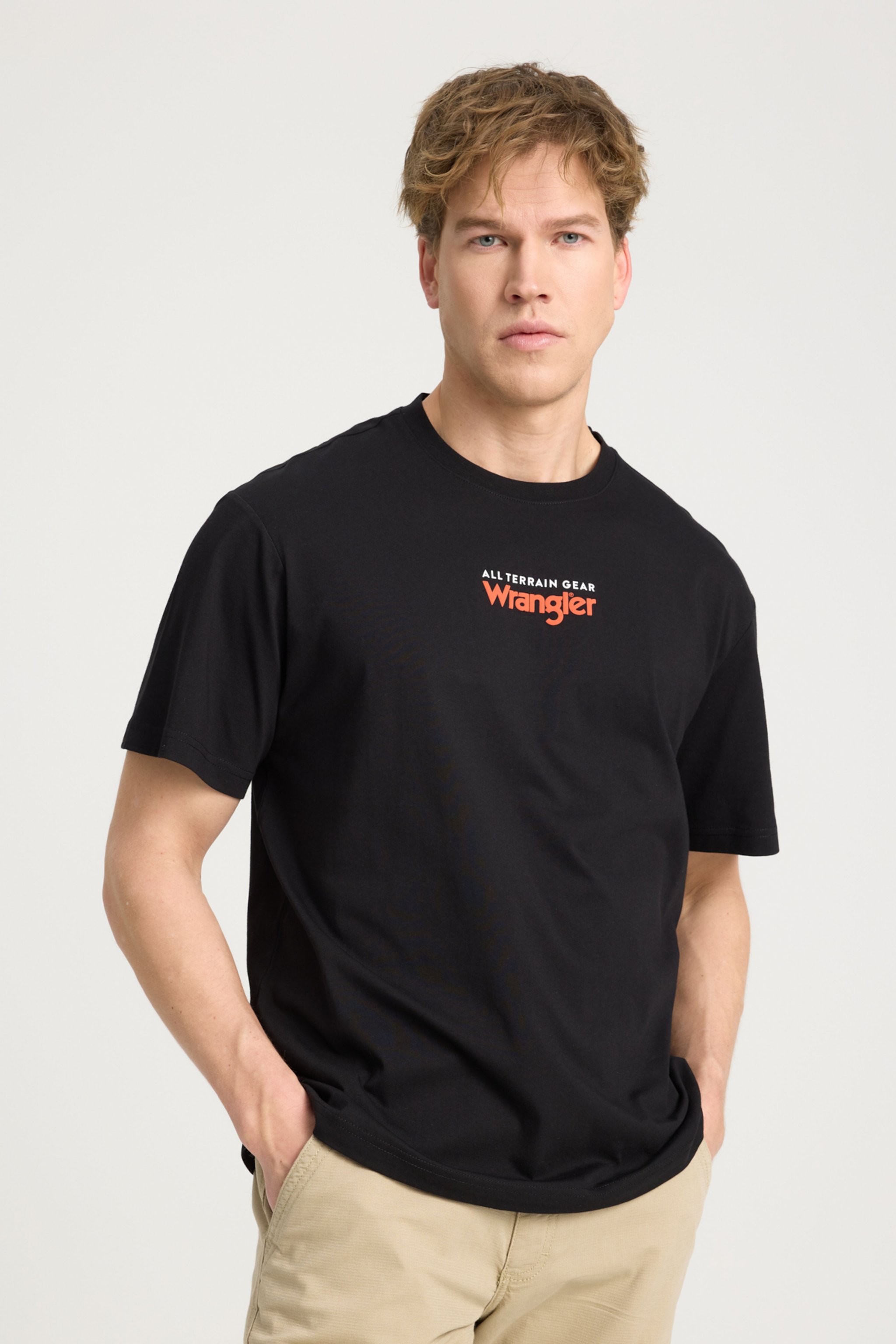 All Terrain Gear Loose Fit Rahat Kesim Bisiklet Yaka %100 Pamuk Siyah Tişört - Black-W241549001 (görsel 3)