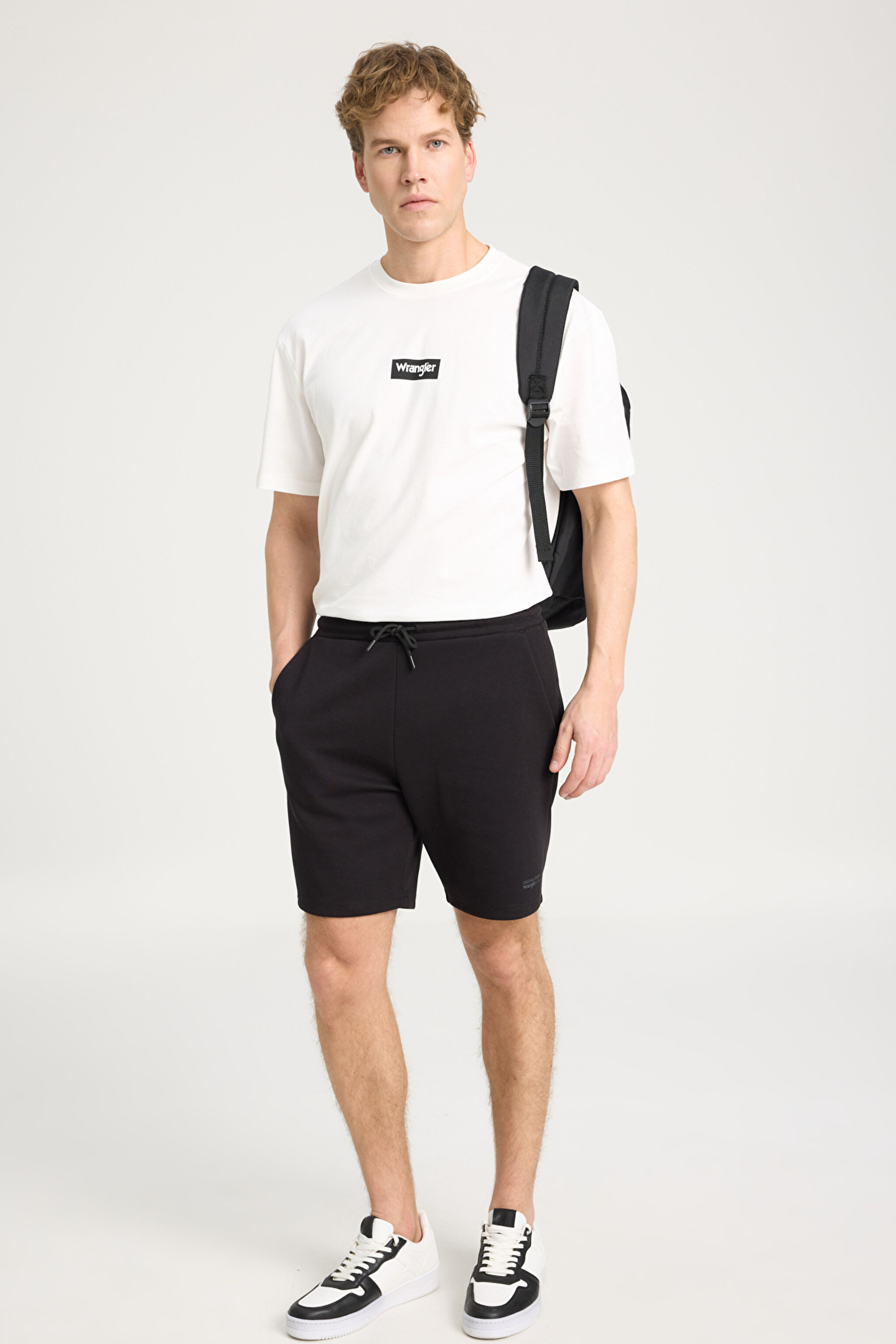 Regular Fit Normal Kesim Normal Bel Siyah Sweat Şort - Black-W241578001