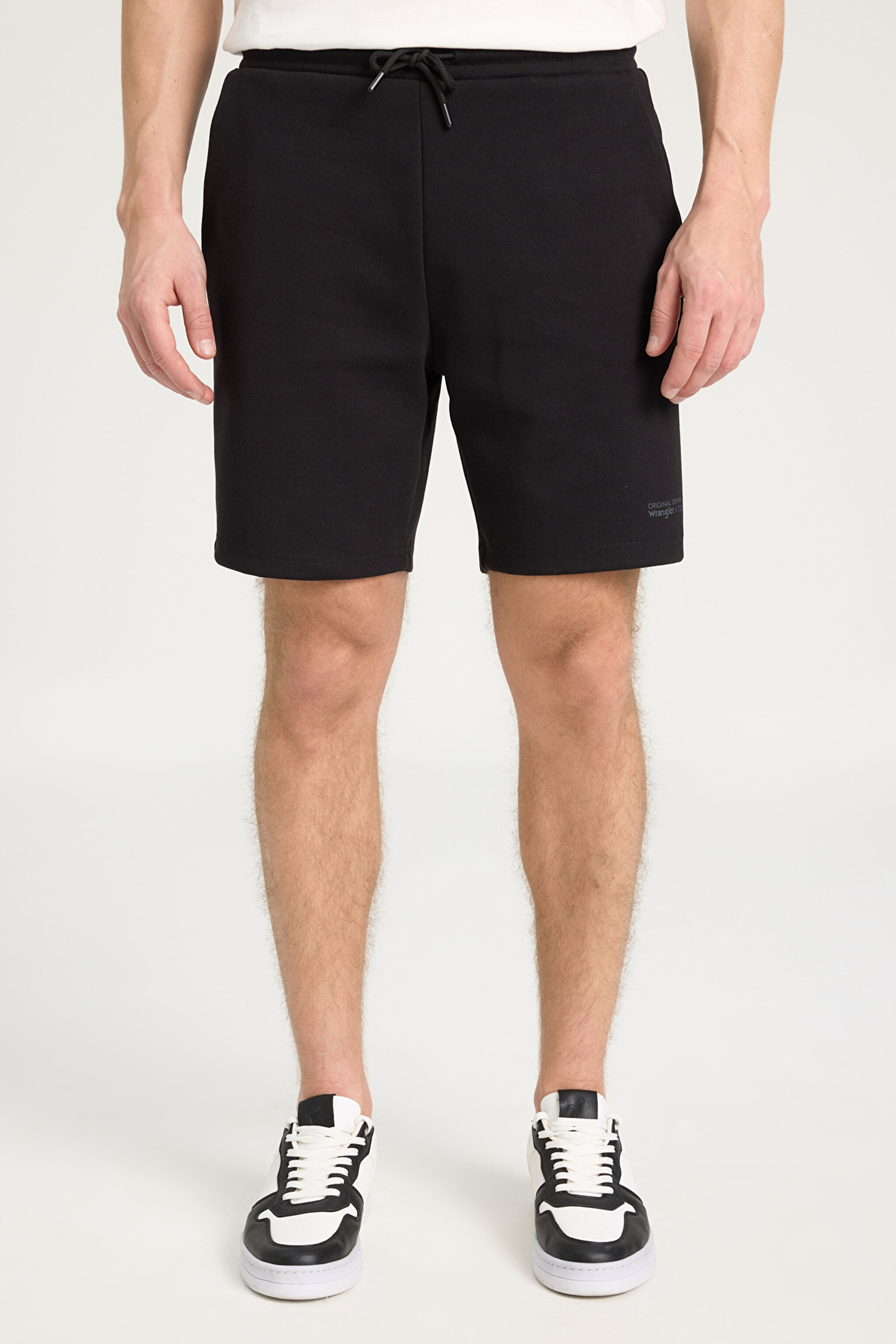 Regular Fit Normal Kesim Normal Bel Siyah Sweat Şort - Black-W241578001 (görsel 4)