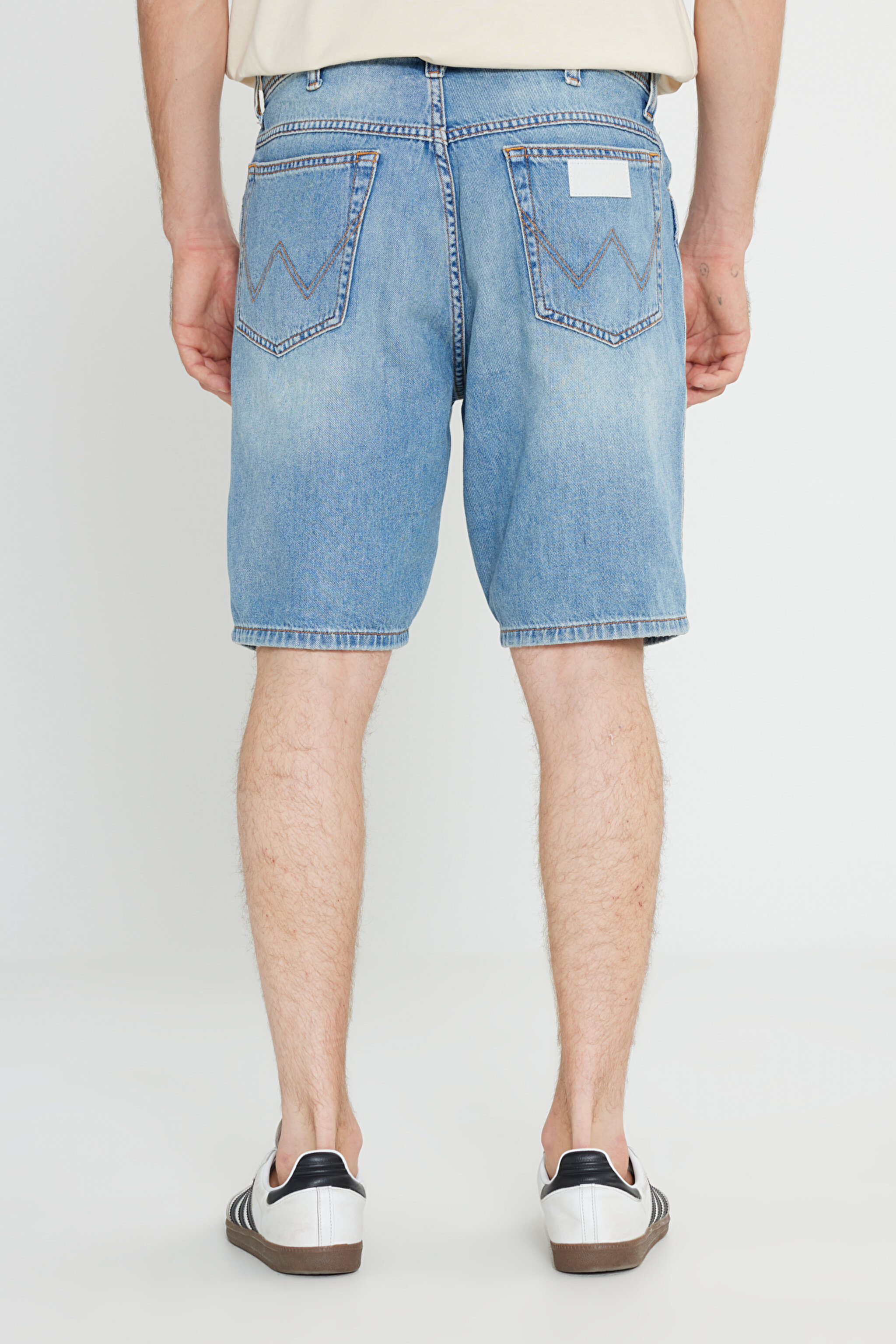 Regular Fit Normal Kesim Normal Bel %100 Pamuk Açık Mavi Jean Kot Şort - Light Blue-W241579404 (görsel 4)