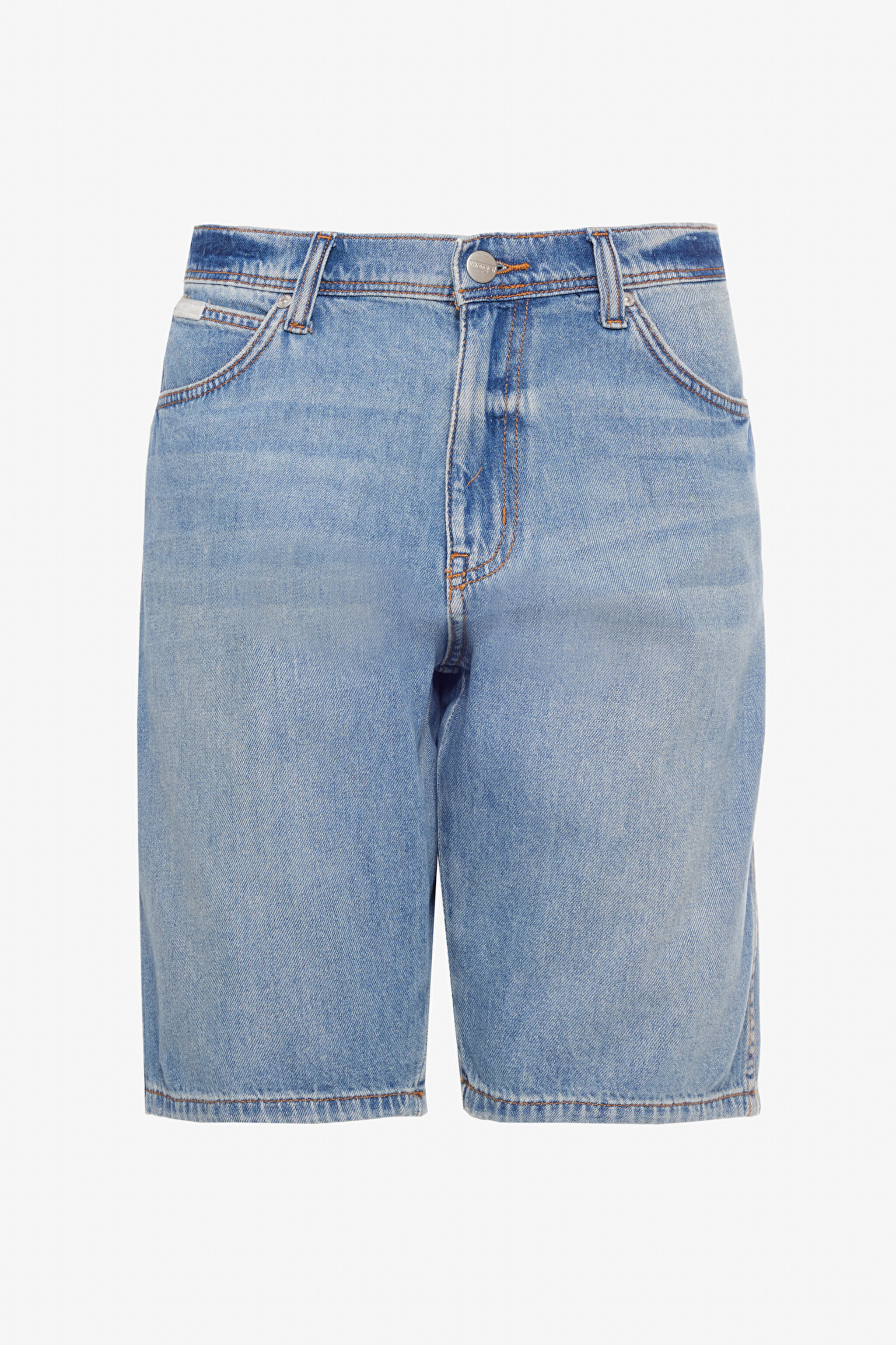 Regular Fit Normal Kesim Normal Bel %100 Pamuk Açık Mavi Jean Kot Şort - Light Blue-W241579404 (görsel 6)