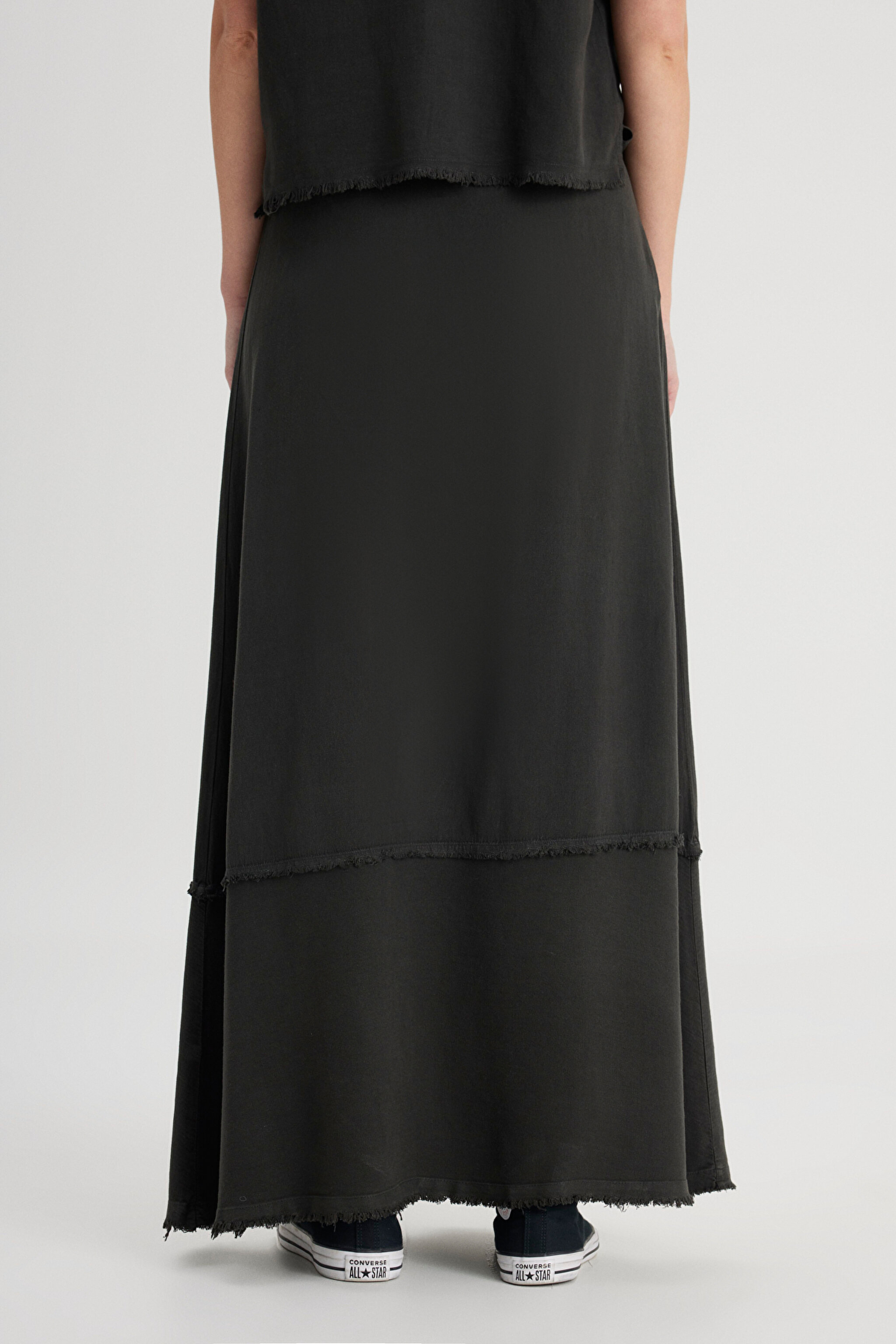 Regular Fit Normal Kesim Normal Bel Siyah Etek - Black-W241609001 (görsel 6)