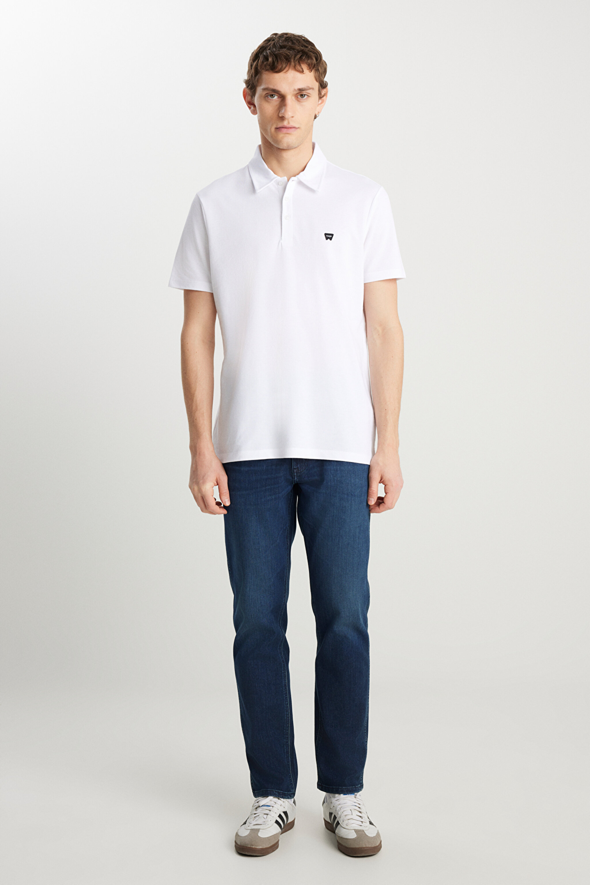 Regular Fit Normal Kesim Beyaz Polo Yaka Tişört - White-W241648100 (görsel 3)