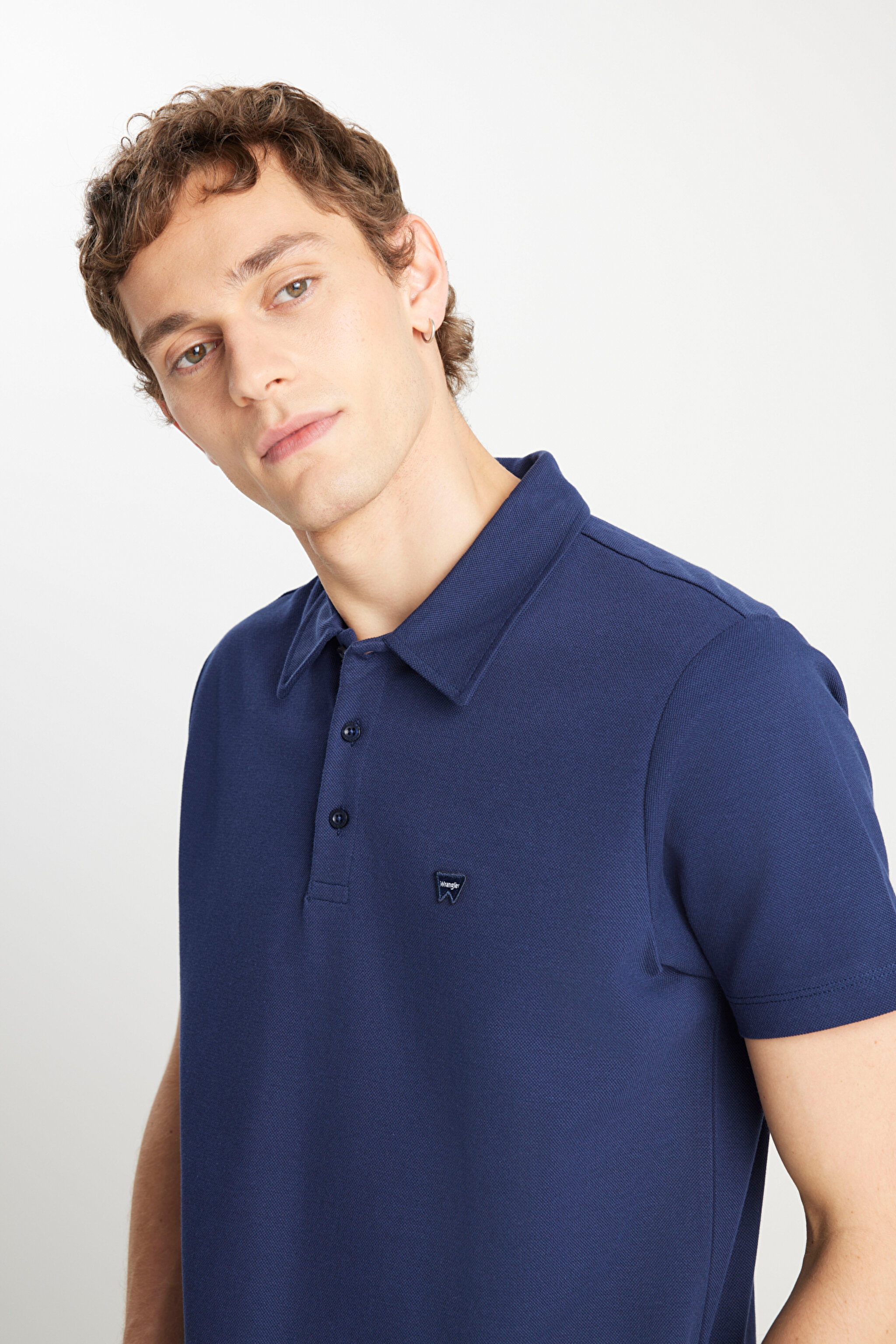 Regular Fit Normal Kesim Lacivert Polo Yaka Tişört - Navy-W241648410 (görsel 4)