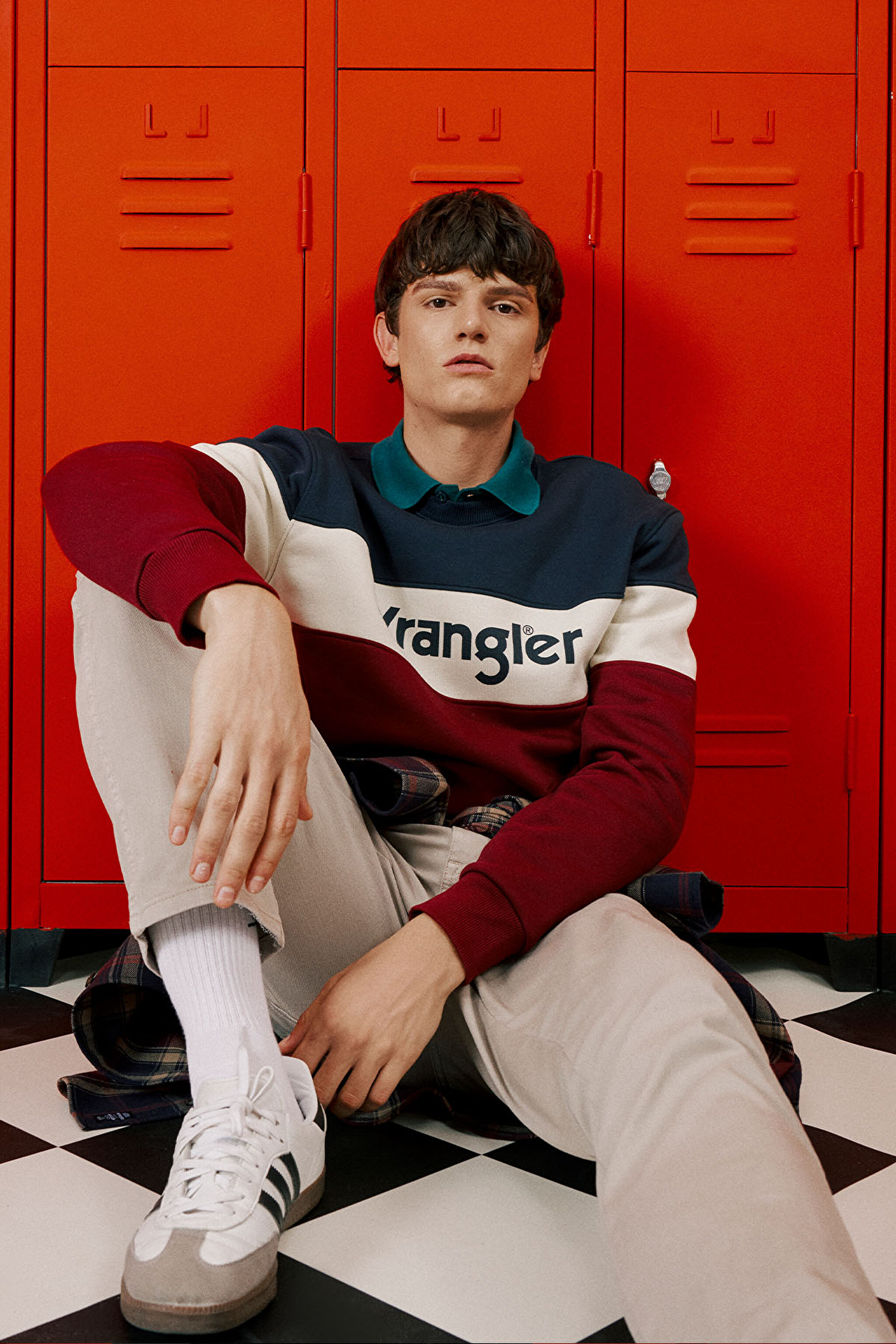 Regular Fit Normal Kesim Bisiklet Yaka İçi Polarlı Bordo Sweatshirt - Wine-W242284810