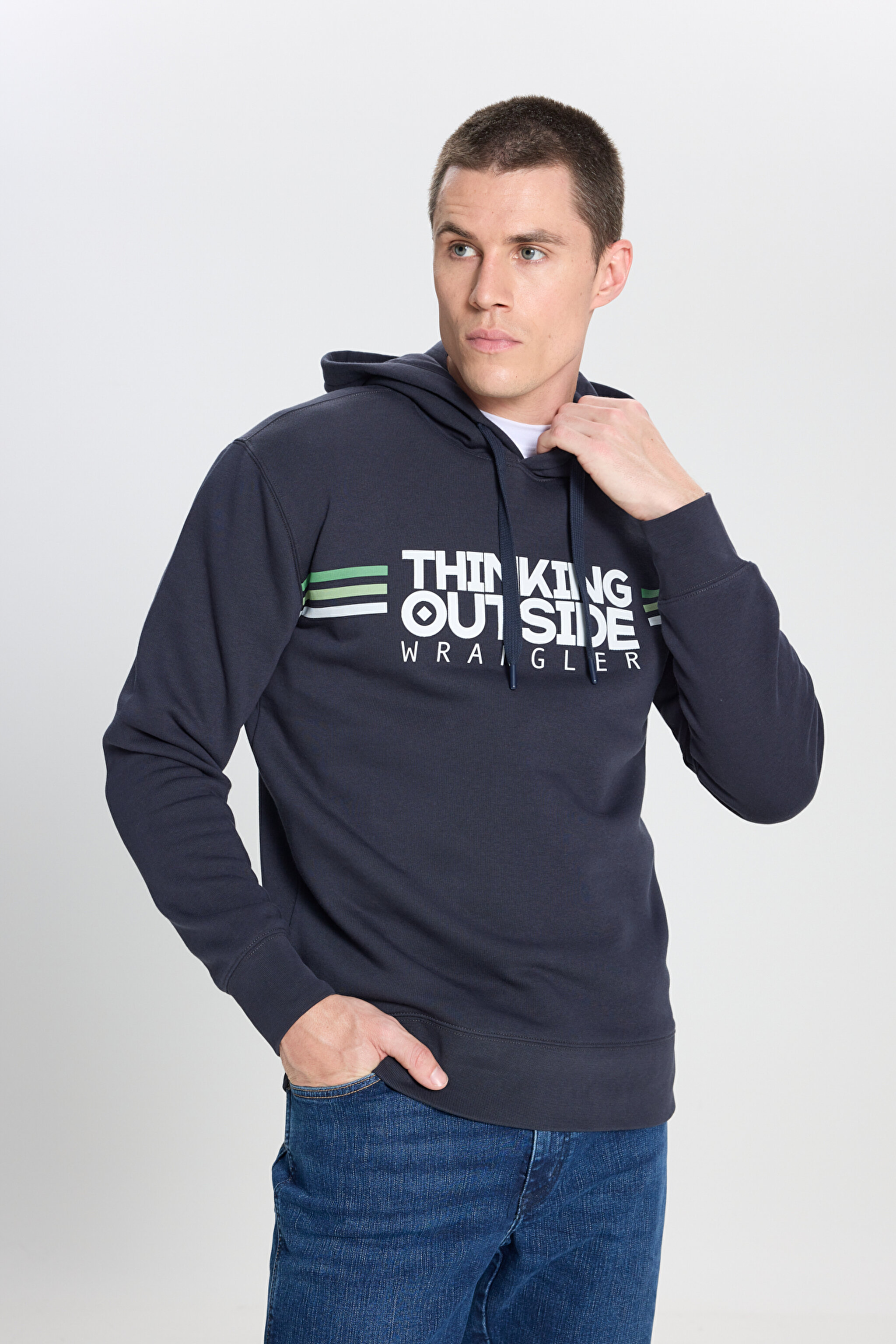 Regular Fit Normal Kesim Kapüşonlu İçi Polarlı Antrasit Sweatshirt - Anthracite-W242443003