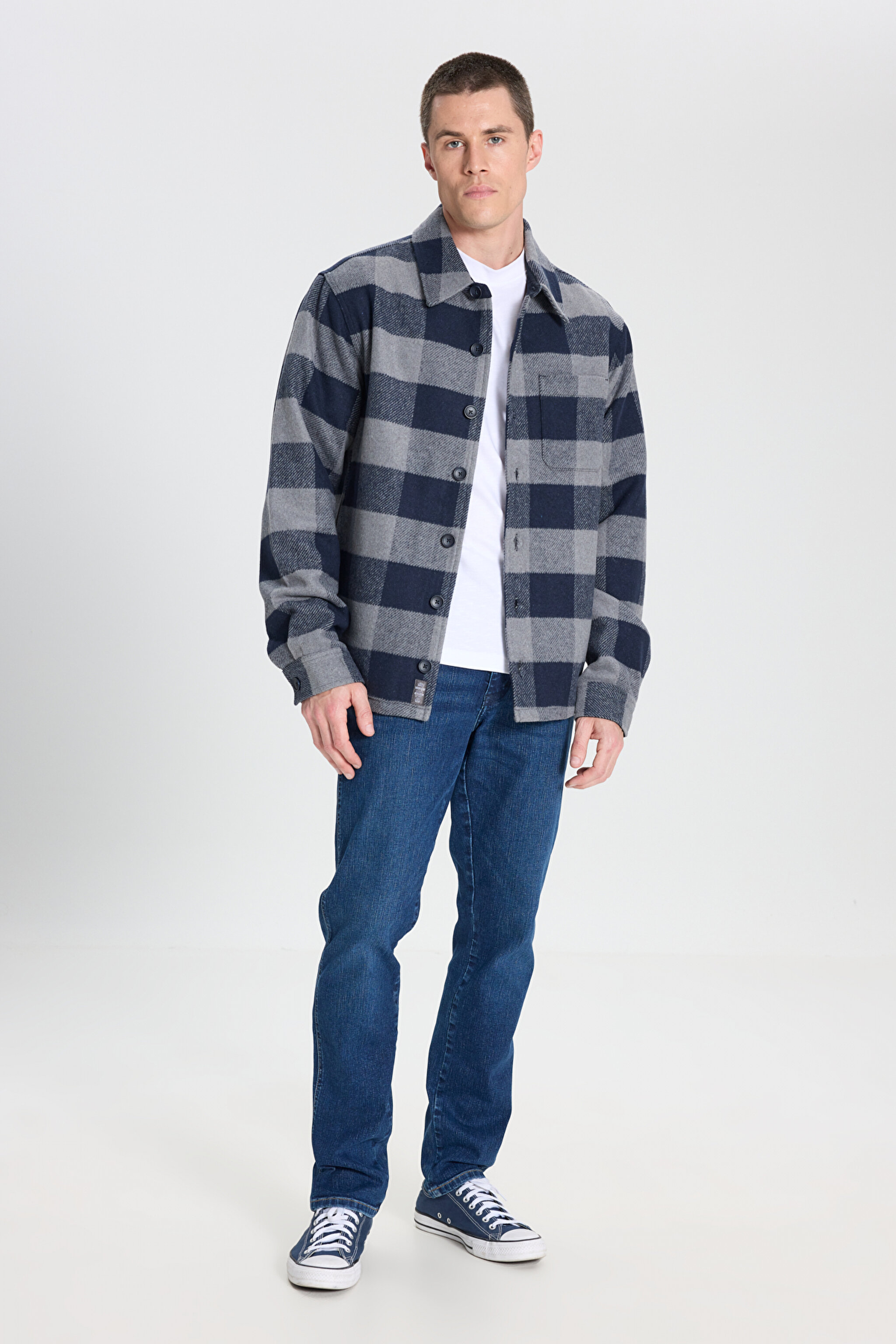 Loose Fit Rahat Kesim Çok Renkli Sherpa Ceket - Multi-W242600900