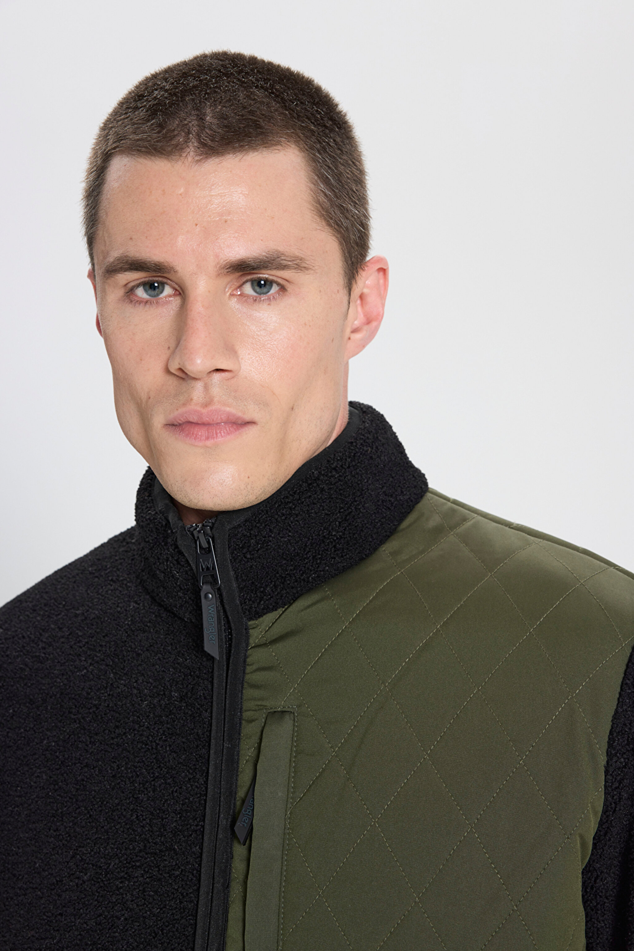 Regular Fit Normal Kesim Fermuarlı Siyah Sherpa Ceket - Black-W242640001 (görsel 4)