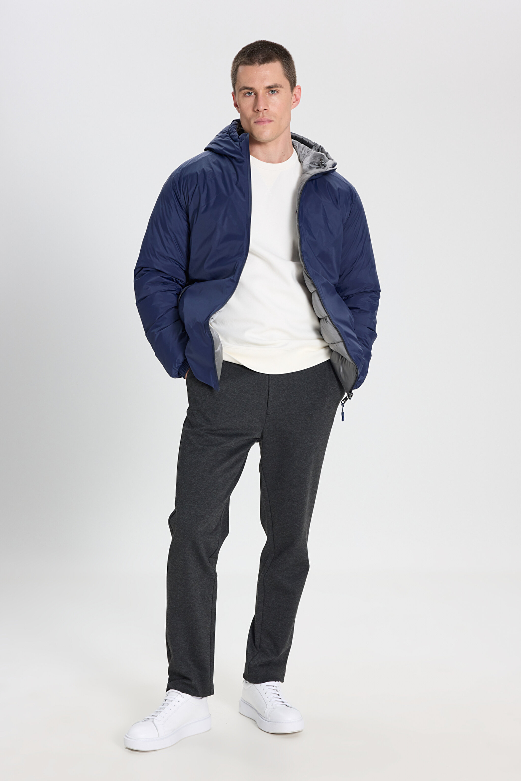 Regular Fit Normal Kesim Çift Taraflı Mont - Multi-W242643900 (görsel 5)