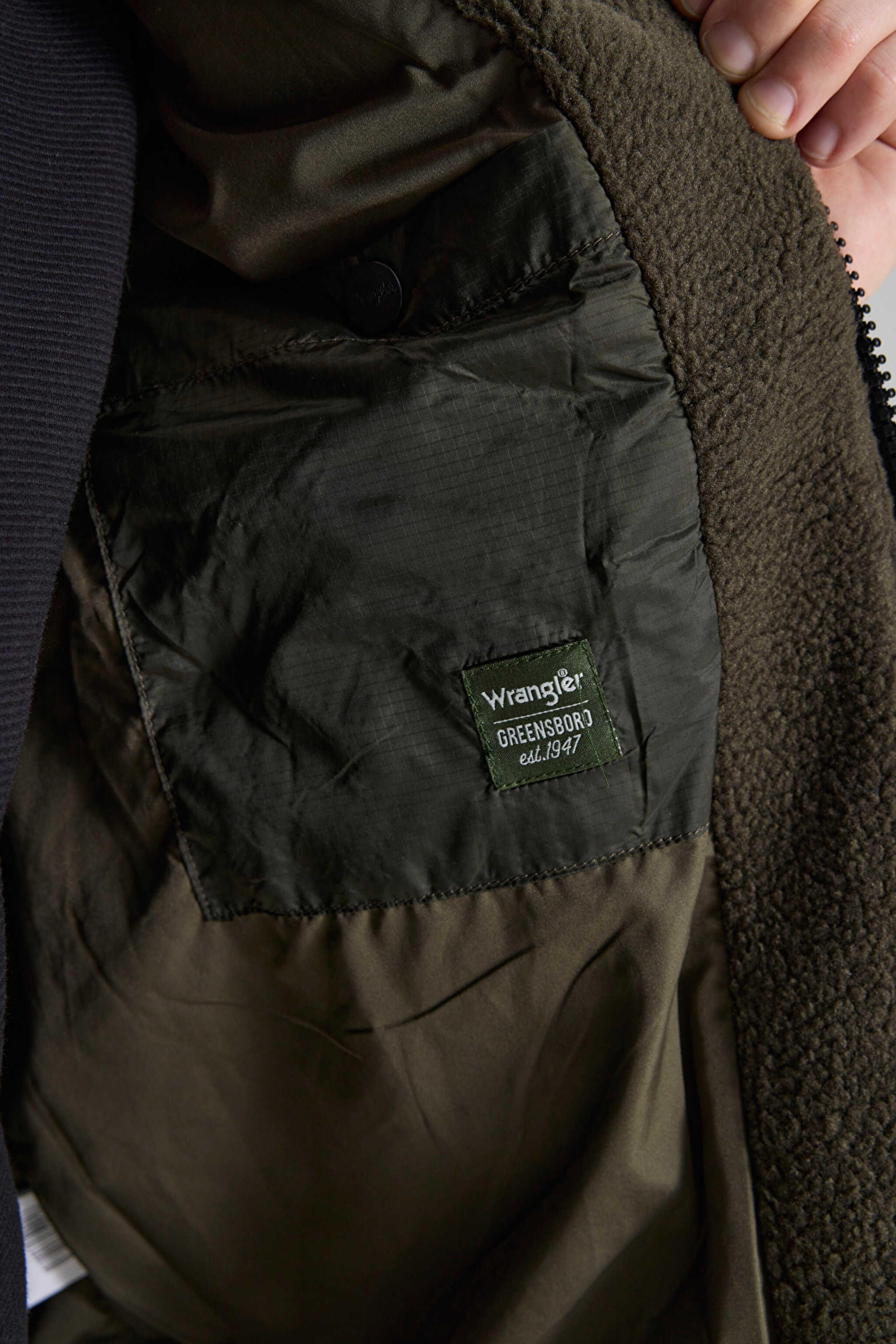 Regular Fit Normal Kesim Sherpa Detaylı Haki Kapitone Mont - Khaki-W242644801 (görsel 7)