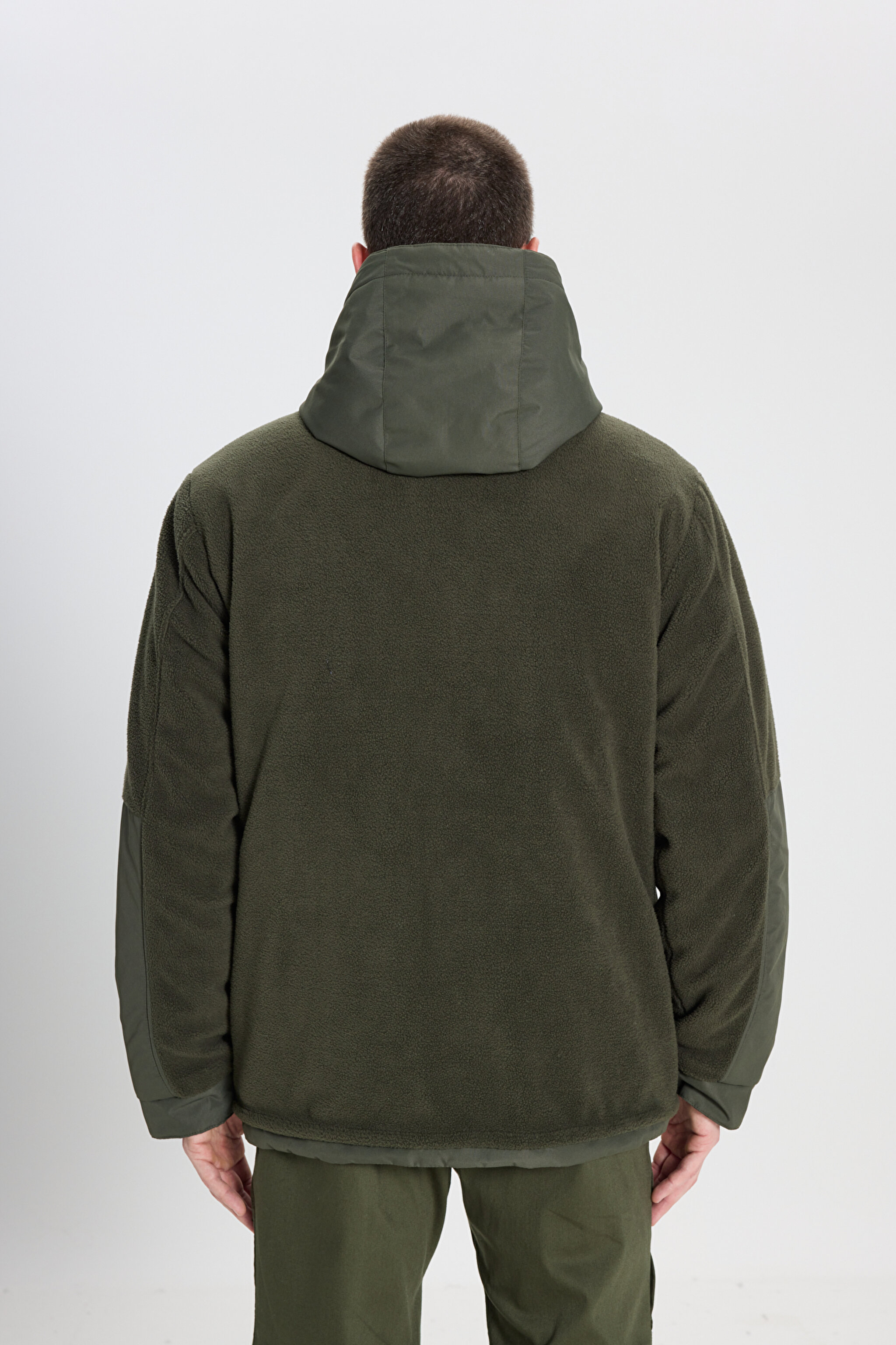 All Terrain Gear Relaxed Fit Geniş Kesim Haki Polar Ceket - Khaki-W242645801 (görsel 8)