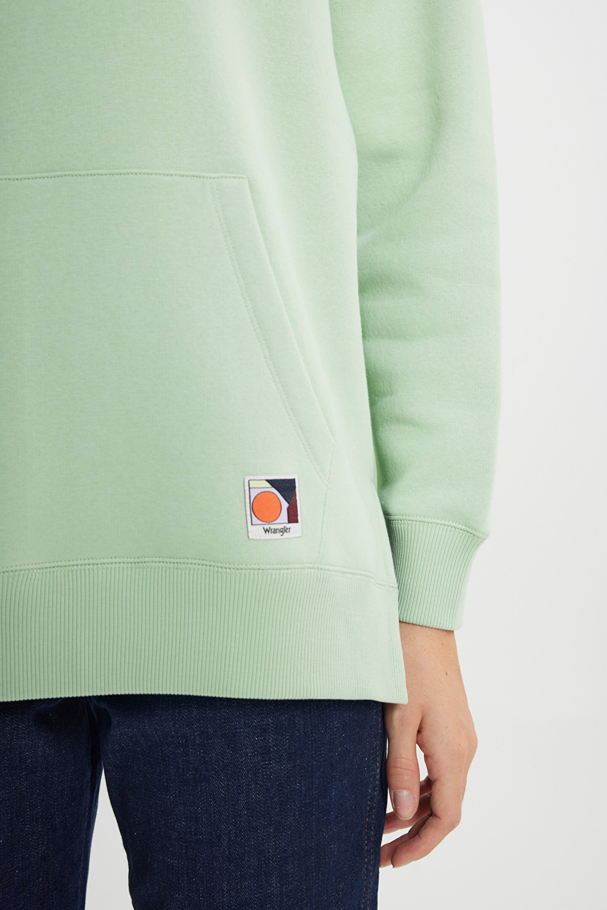 Loose Fit Rahat Kesim Kapüşonlu İçi Polarlı Gri Sweatshirt - Light Gray-W242706032 (görsel 7)