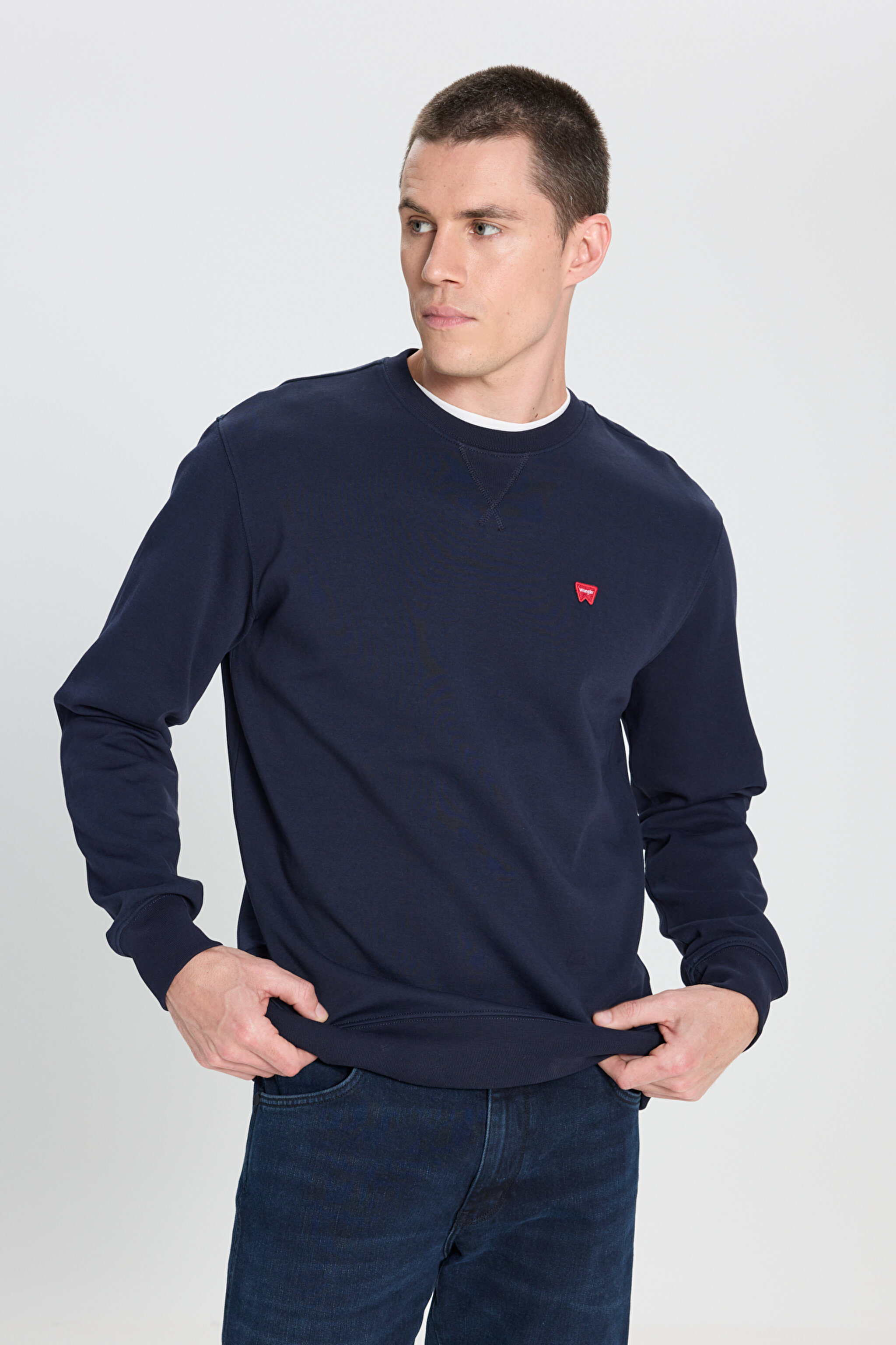 Regular Fit Normal Kesim Bisiklet Yaka Lacivert Sweatshirt - Navy-W242726410 (görsel 5)