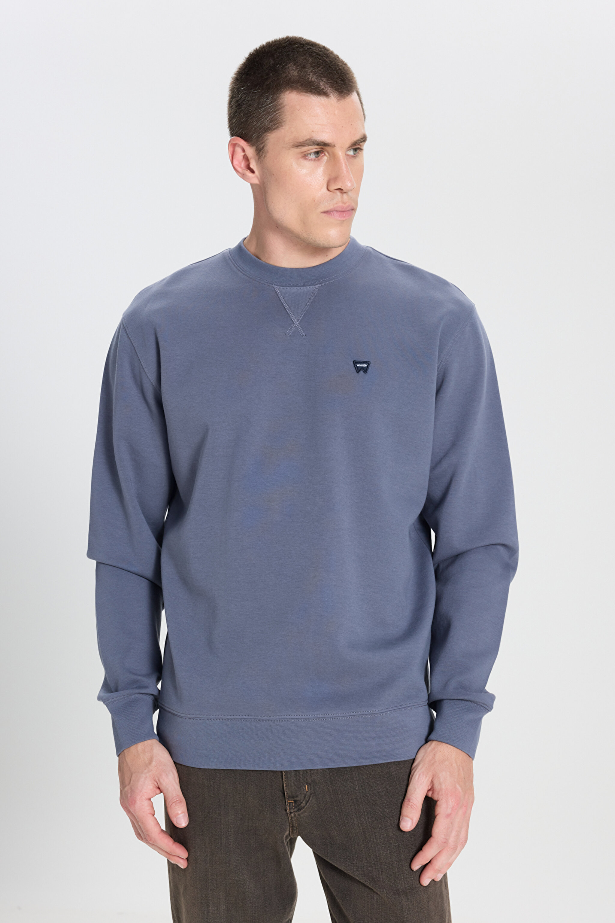 Regular Fit Normal Kesim Bisiklet Yaka Gri Sweatshirt - Grisaille-W242726823 (görsel 4)