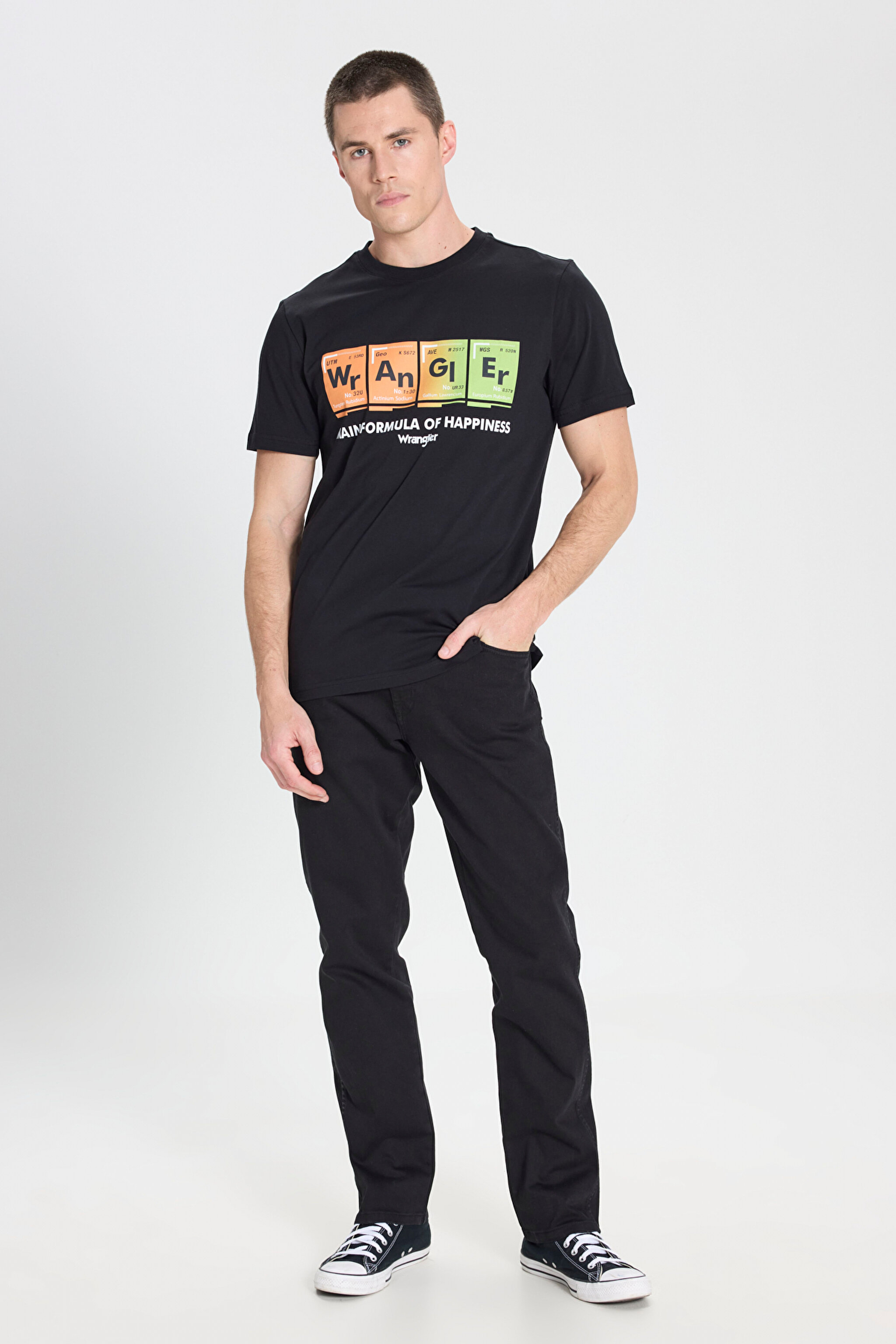 Regular Fit Normal Kesim Bisiklet Yaka Siyah Tişört - Black-W242773001 (görsel 4)
