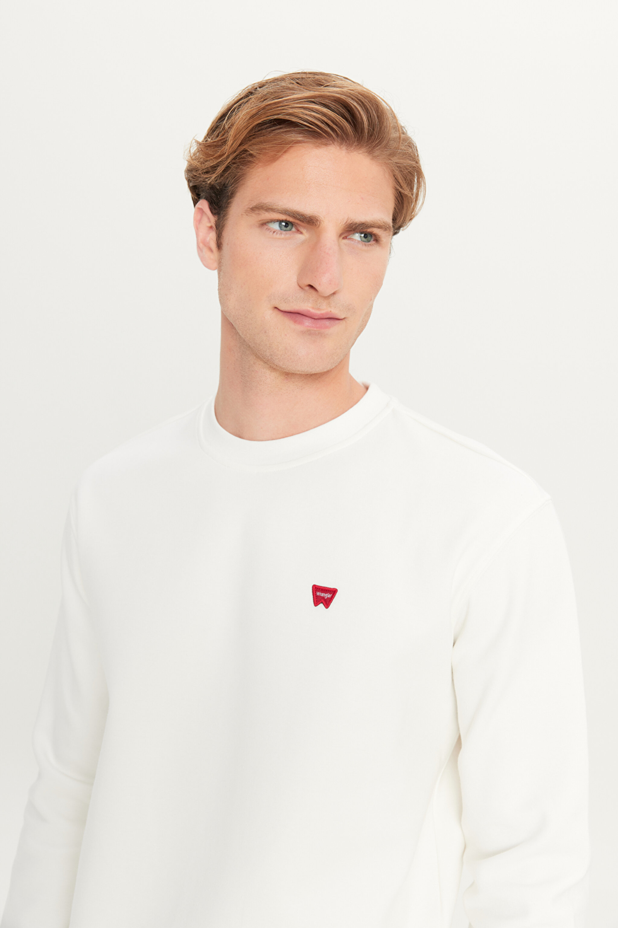 Regular Fit Normal Kesim Bisiklet Yaka Kırık Beyaz Sweatshirt - Worn White-W242792W02 (görsel 5)