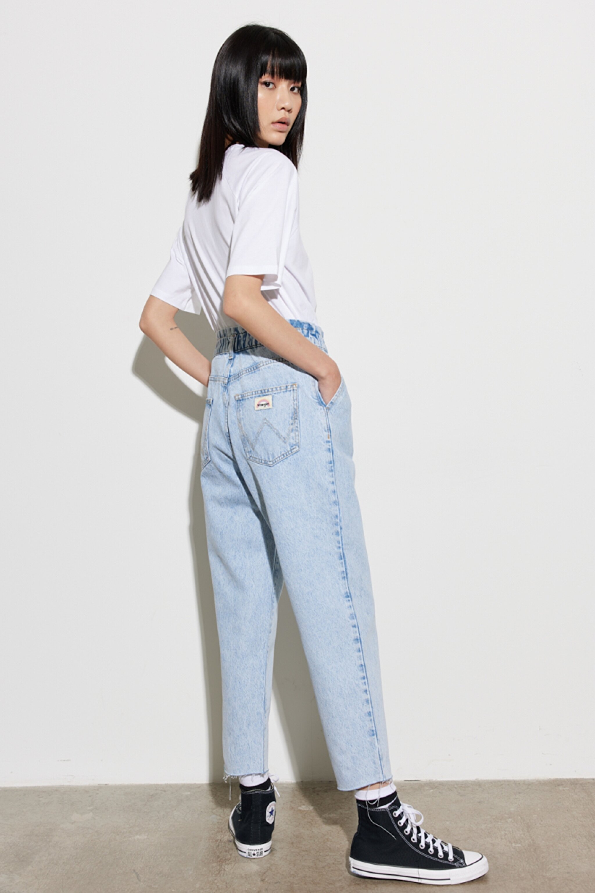 Mom Fit Denim Yüksek Bel Jean Kot Pantolon - Blue-W246002400 (görsel 7)