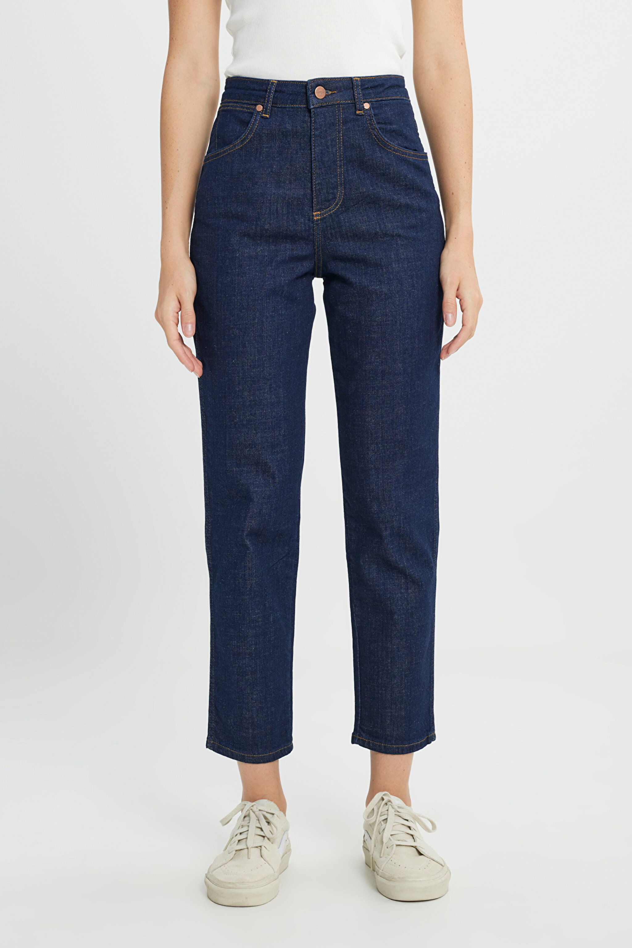 Mom Fit Denim Yüksek Bel Jean Kot Pantolon - Blue-W246004400 (görsel 3)
