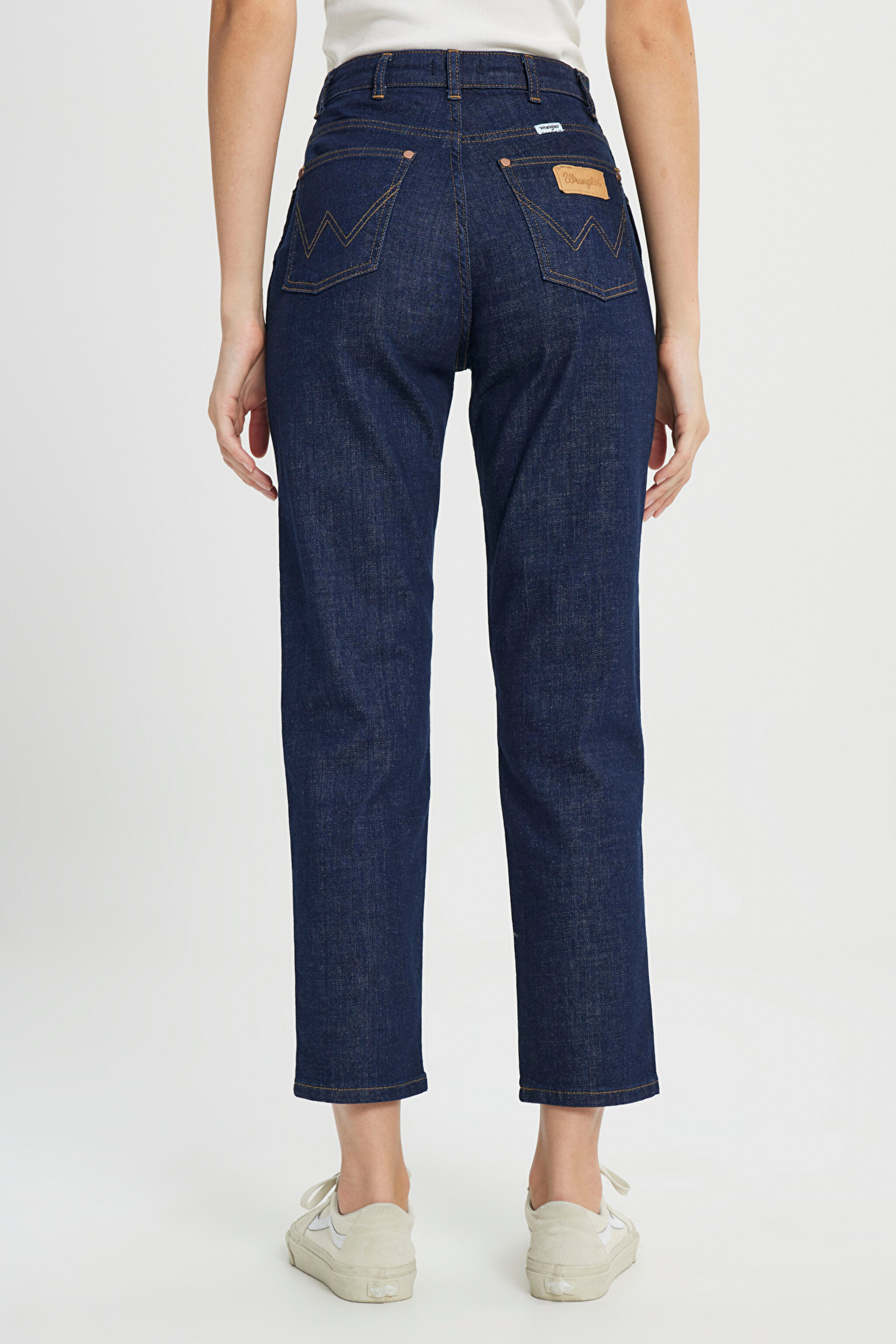 Mom Fit Denim Yüksek Bel Jean Kot Pantolon - Blue-W246004400 (görsel 4)