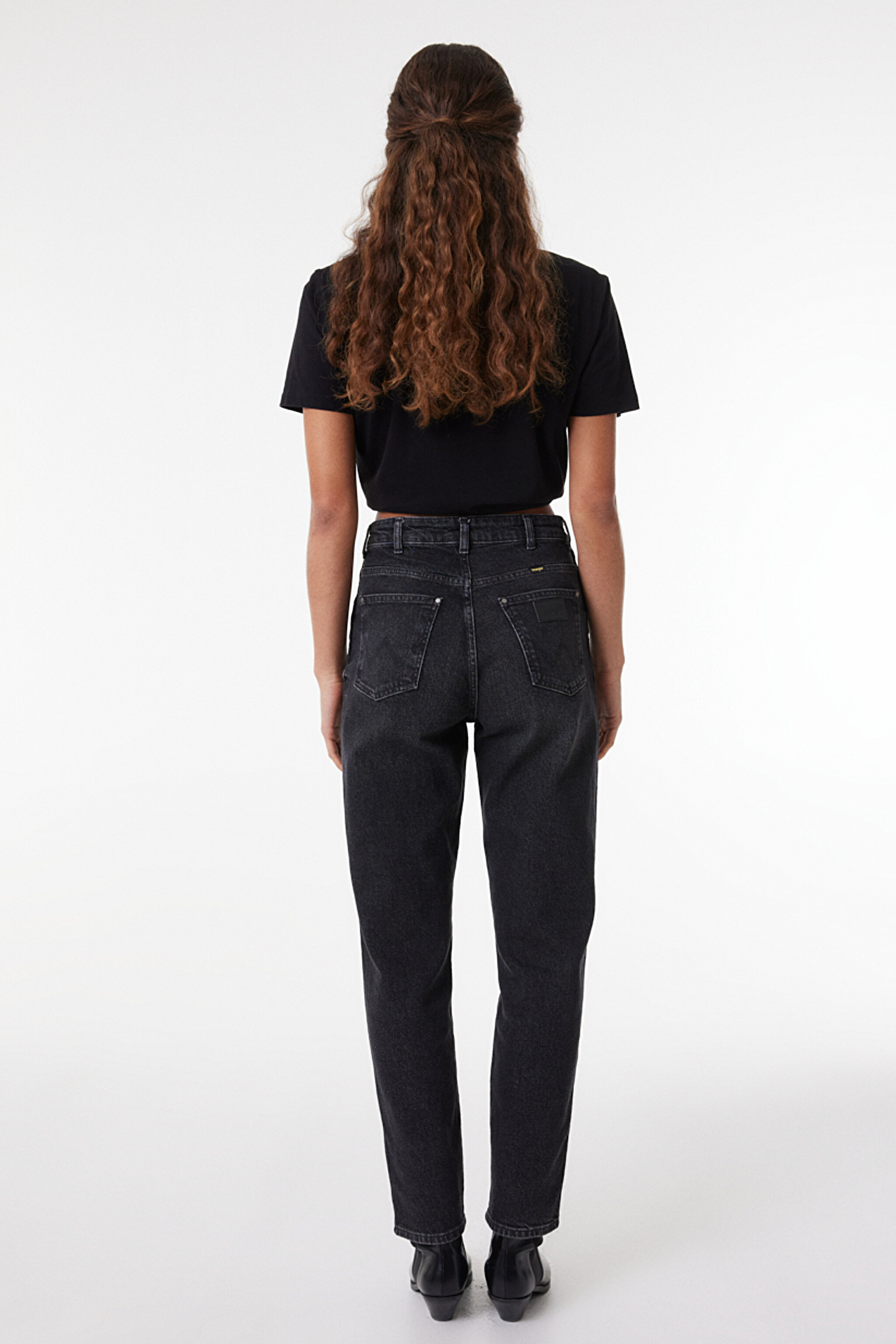 Mom Slim Fit Dar Kesim Yüksek Bel Dar Paça Esnek Jean Kot Pantolon - Stone-W24601758 (görsel 5)