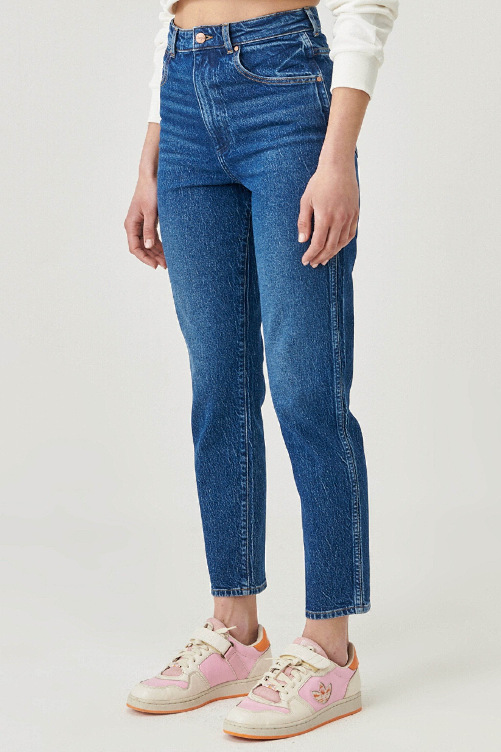 Mom Fit Denim Yüksek Bel Jean Kot Pantolon - Night Shift-W2463841E (görsel 4)