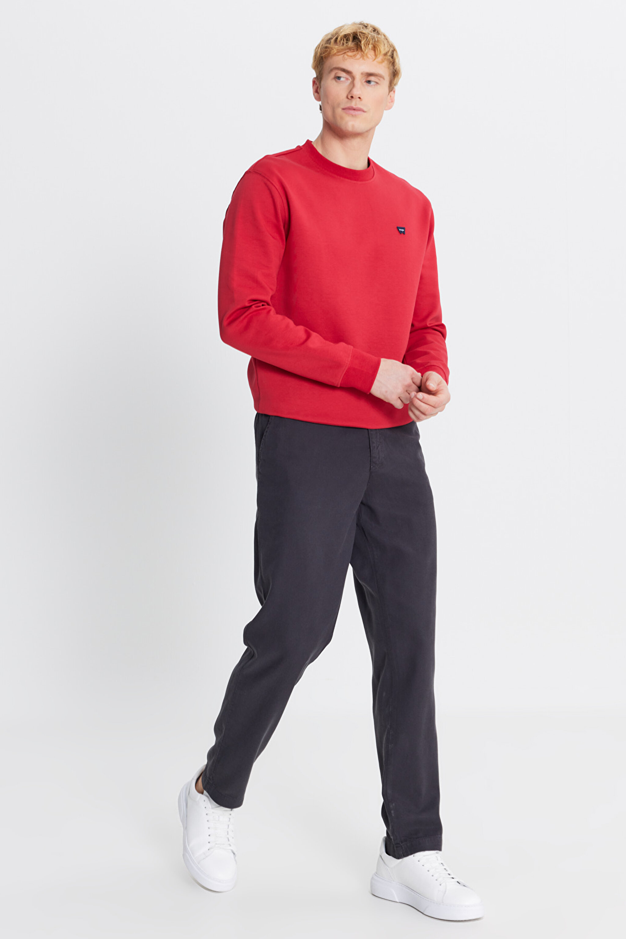 Regular Fit Normal Kesim Lastikli Bel Siyah Chino Pantolon