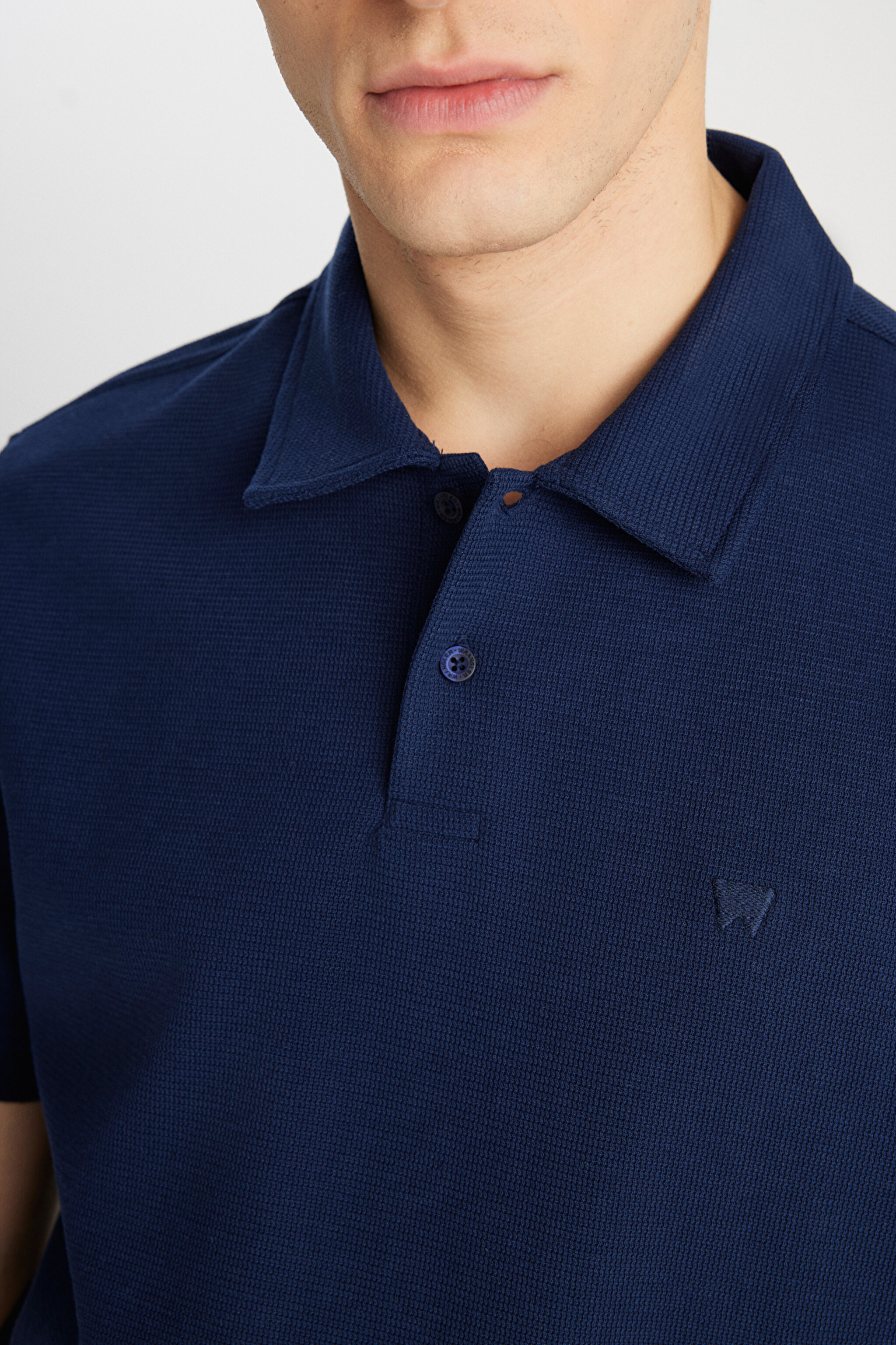 Regular Fit Normal Kesim Lacivert Polo Yaka Tişört - Navy-W2510720410 (görsel 6)